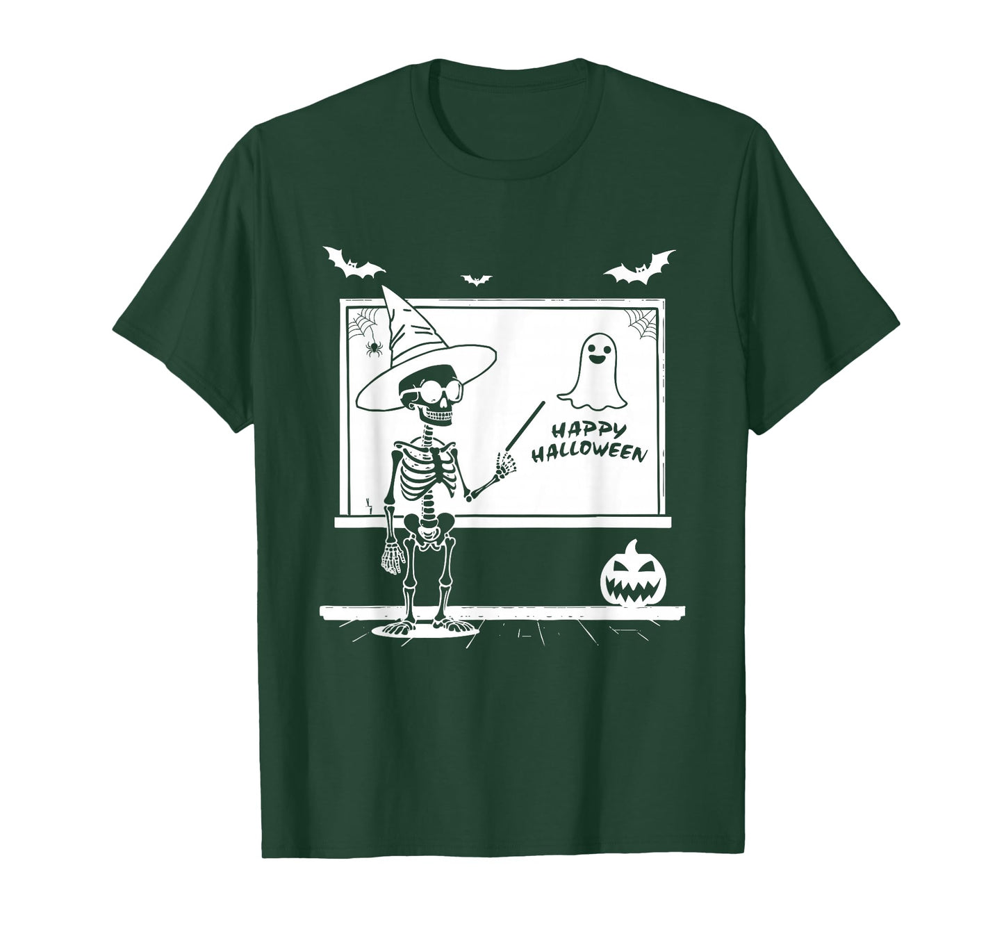 Teacher Skeleton Waiting for Halloween Spooky Season, T-Shirt