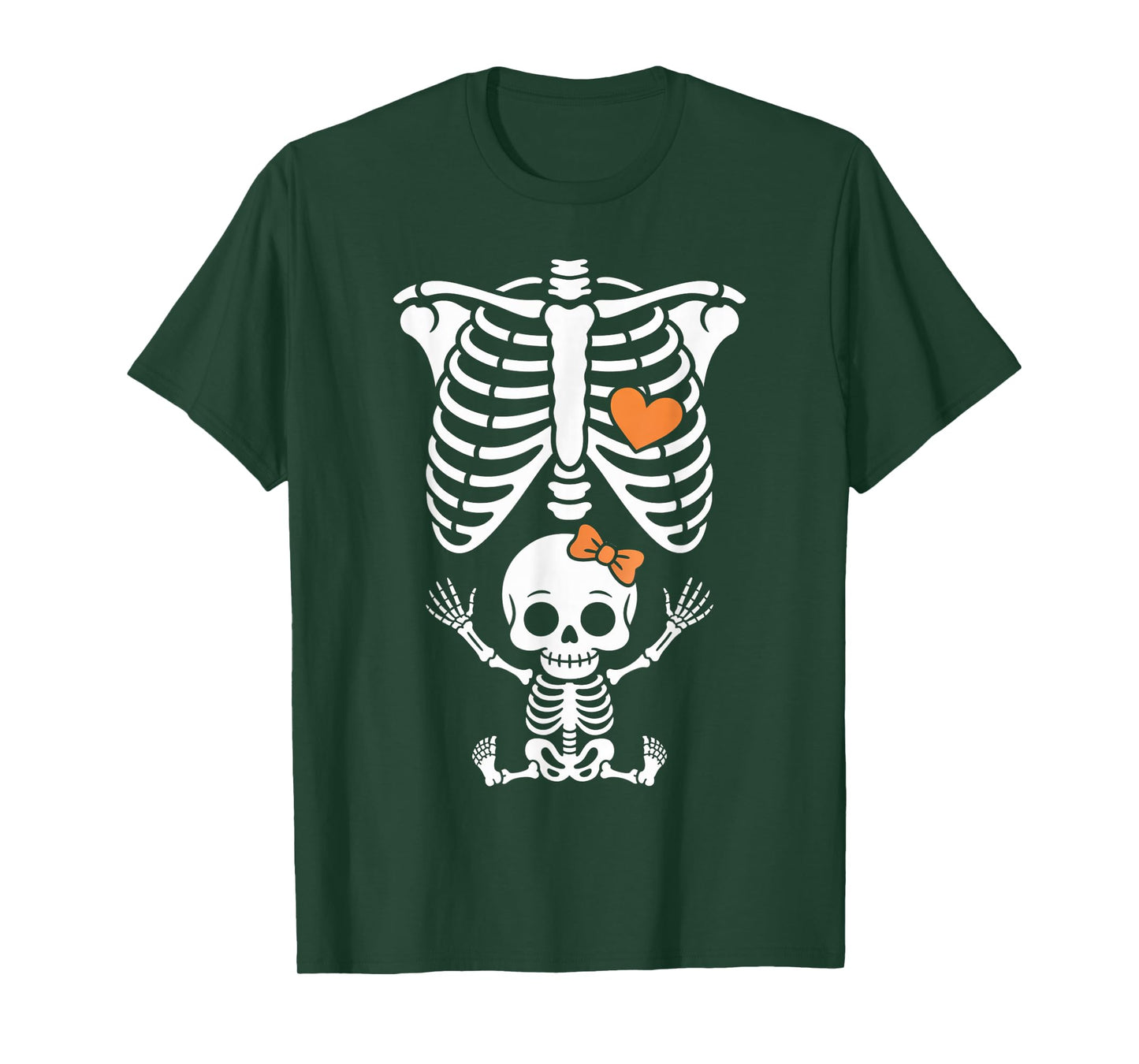 Baby Shower Skeleton Halloween Pregnancy Annoucement Girls T-Shirt