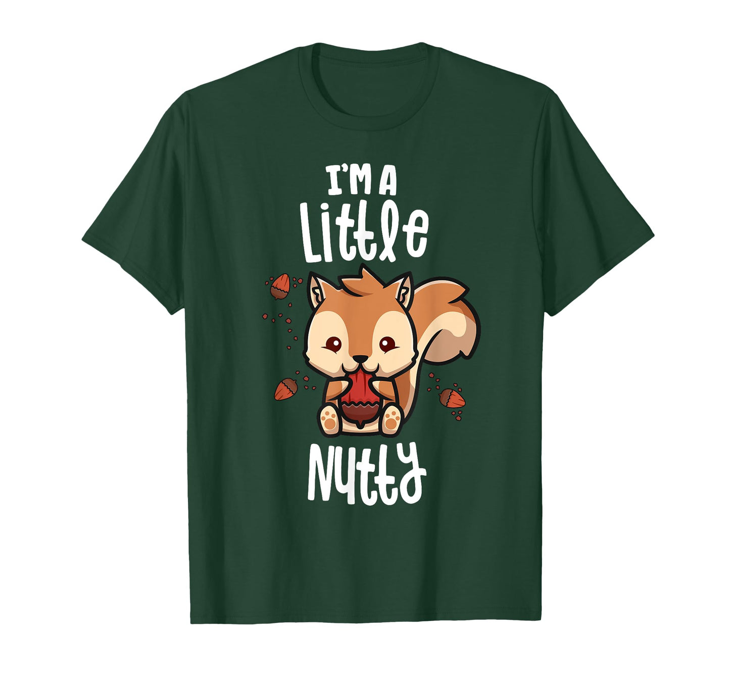 Funny Squirrel Shirts For Women Men Gift I'm A Little Nutty T-Shirt
