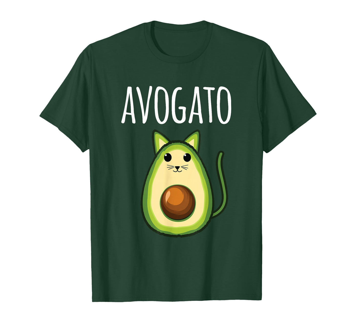 Avogato Shirt Women Girls Cute Avocado Cat Funny T-Shirt