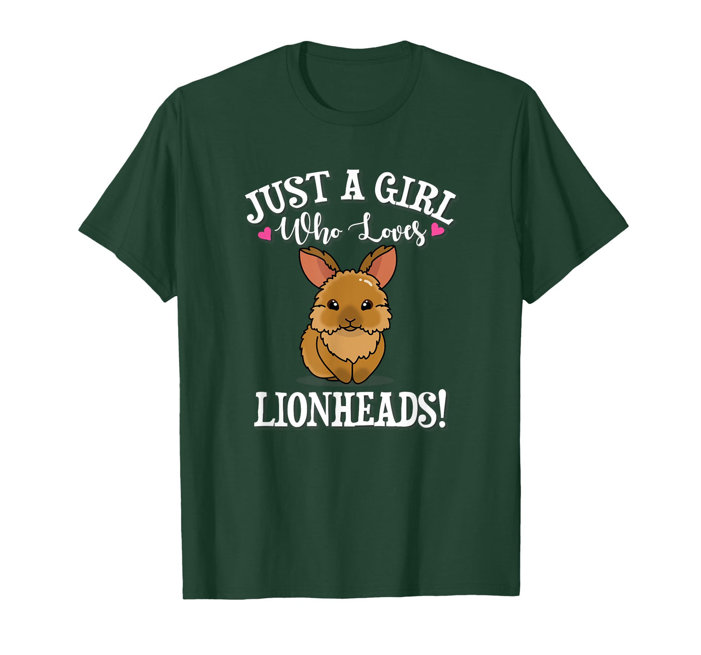 Womens Cute Funny Girl Who Loves Lionhead Rabbits Lover T-Shirt