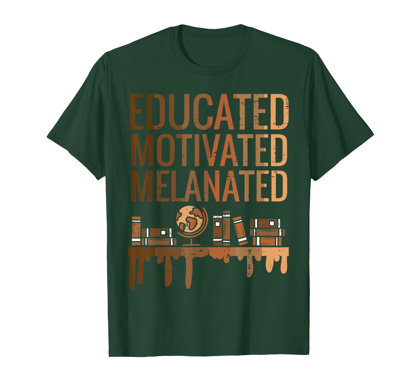 Educated Motivated Melanated Black History African Pride T-Shirt