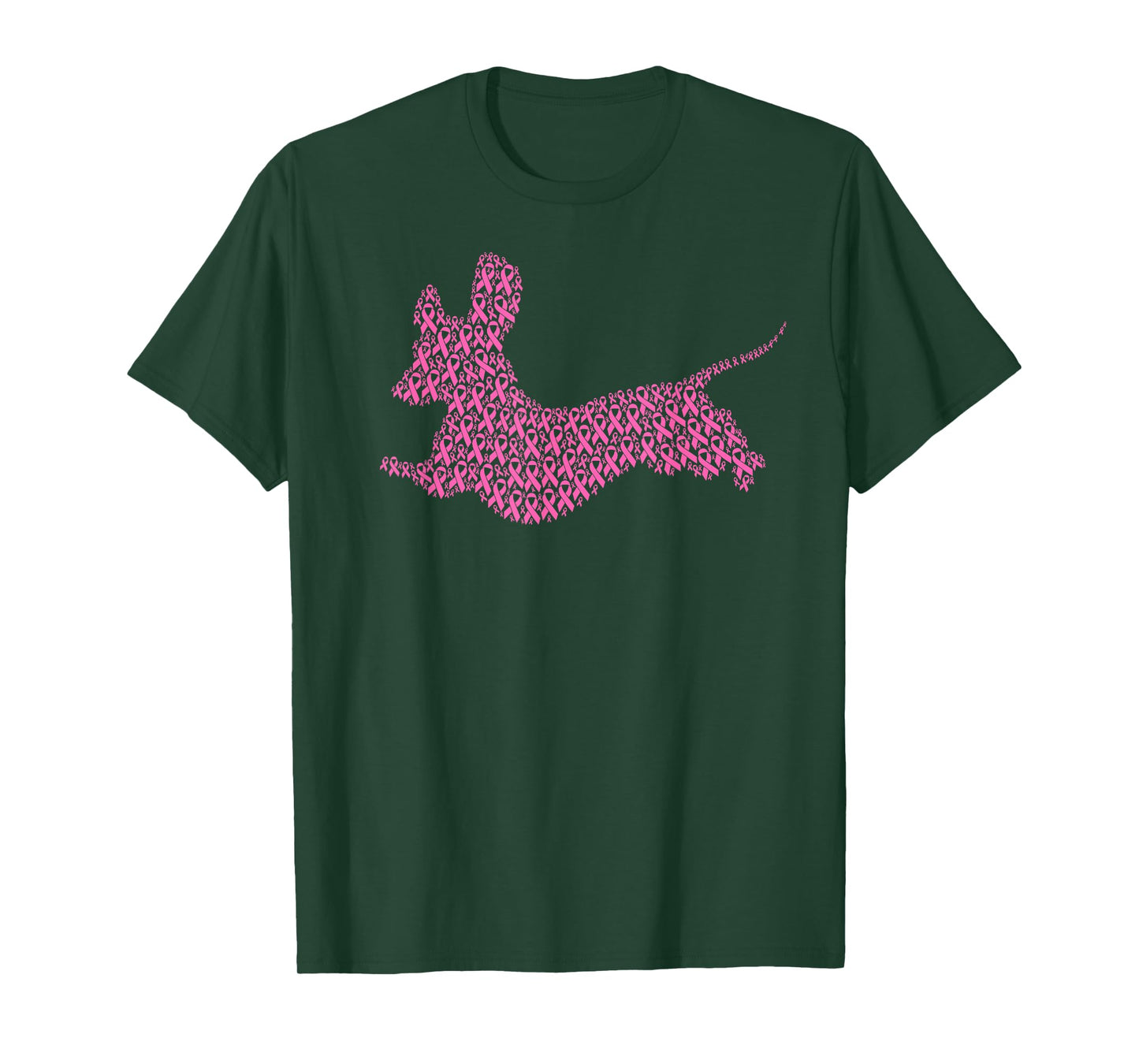 Breast Cancer Awareness Pink Ribbon & Survivor Dog Dachshund T-Shirt