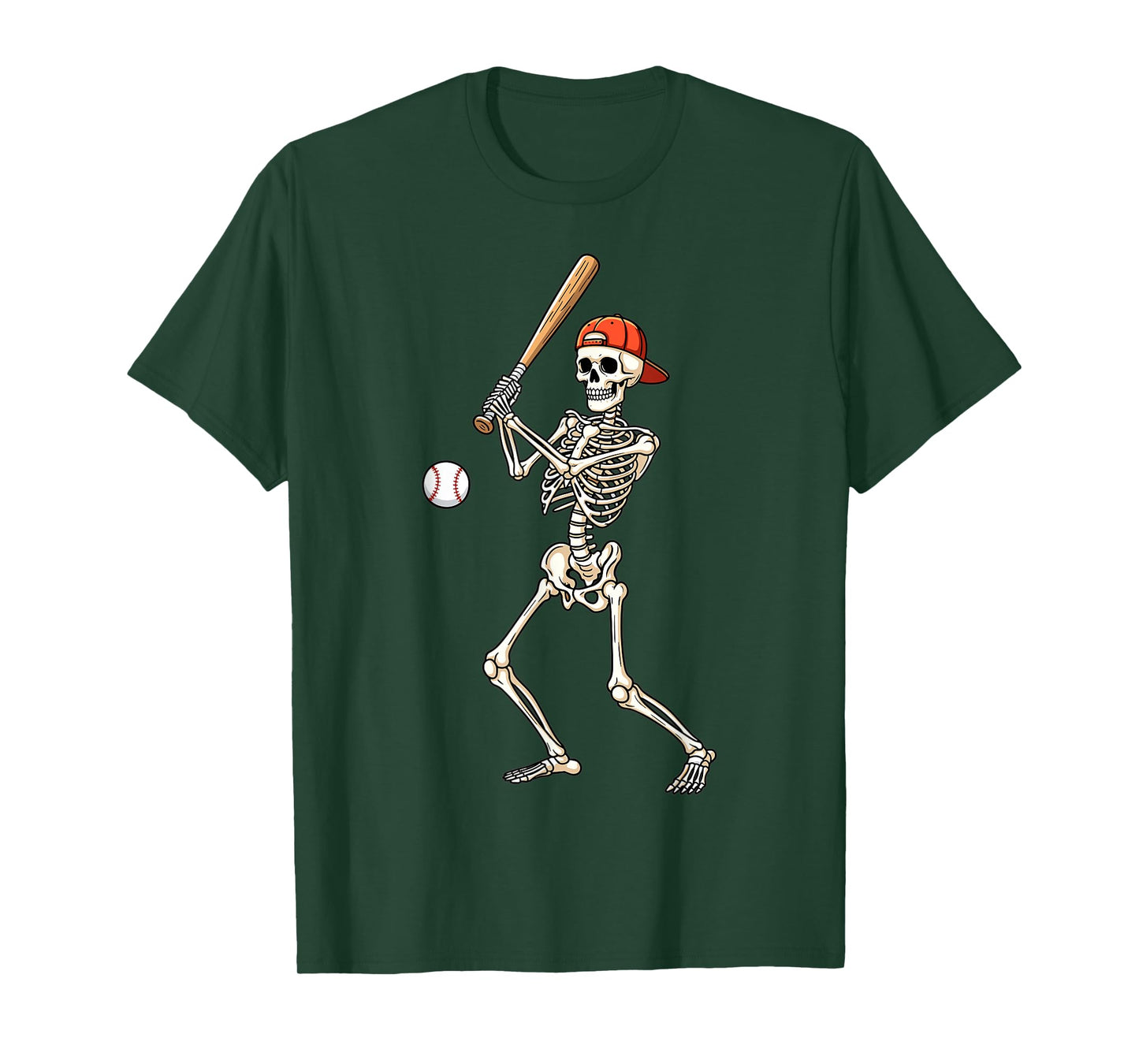 Baseball Skeleton Funny Halloween Spooky Game T-Shirt