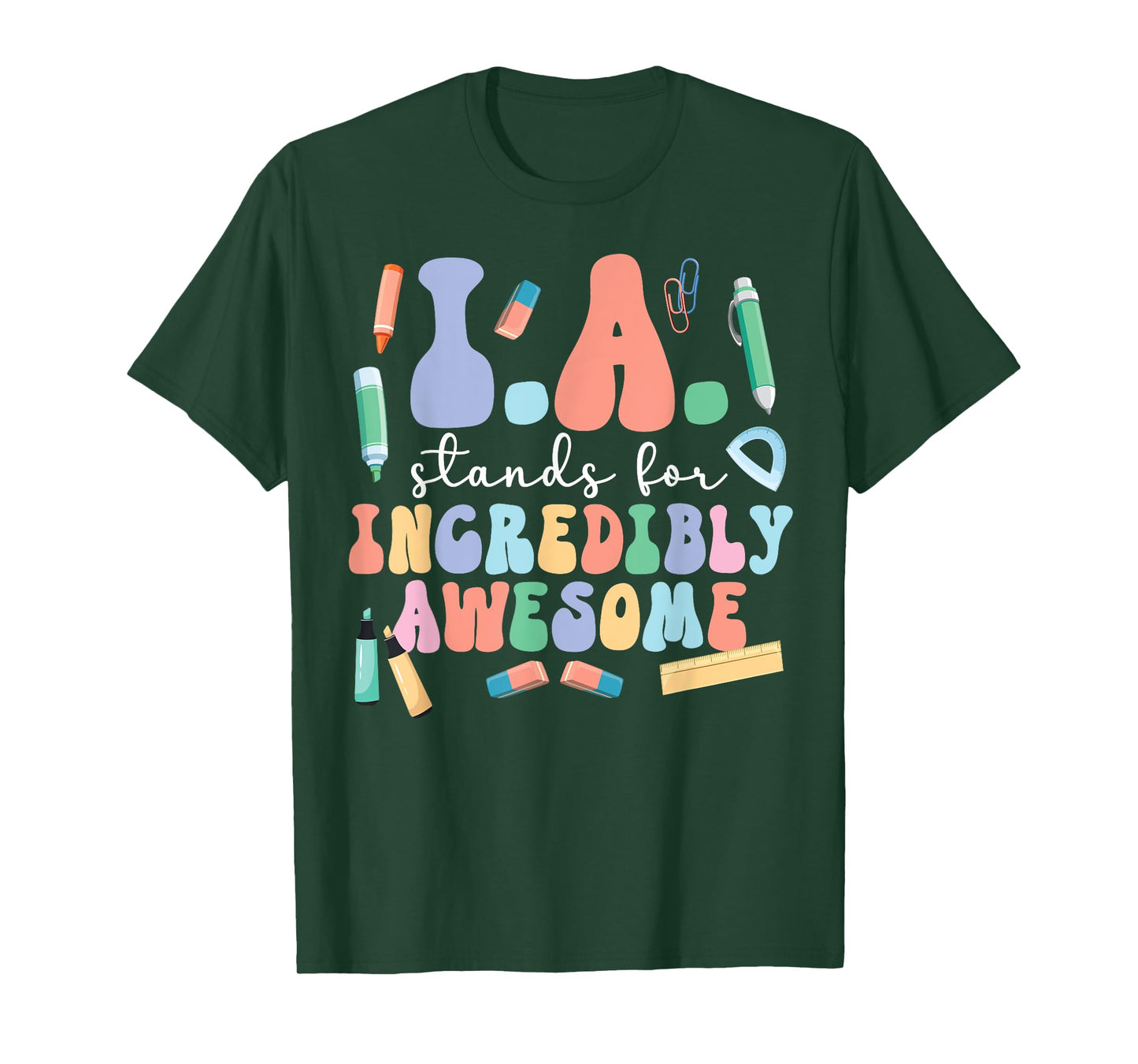 Best Instructional Assistant Groovy Instructional Assistants T-Shirt