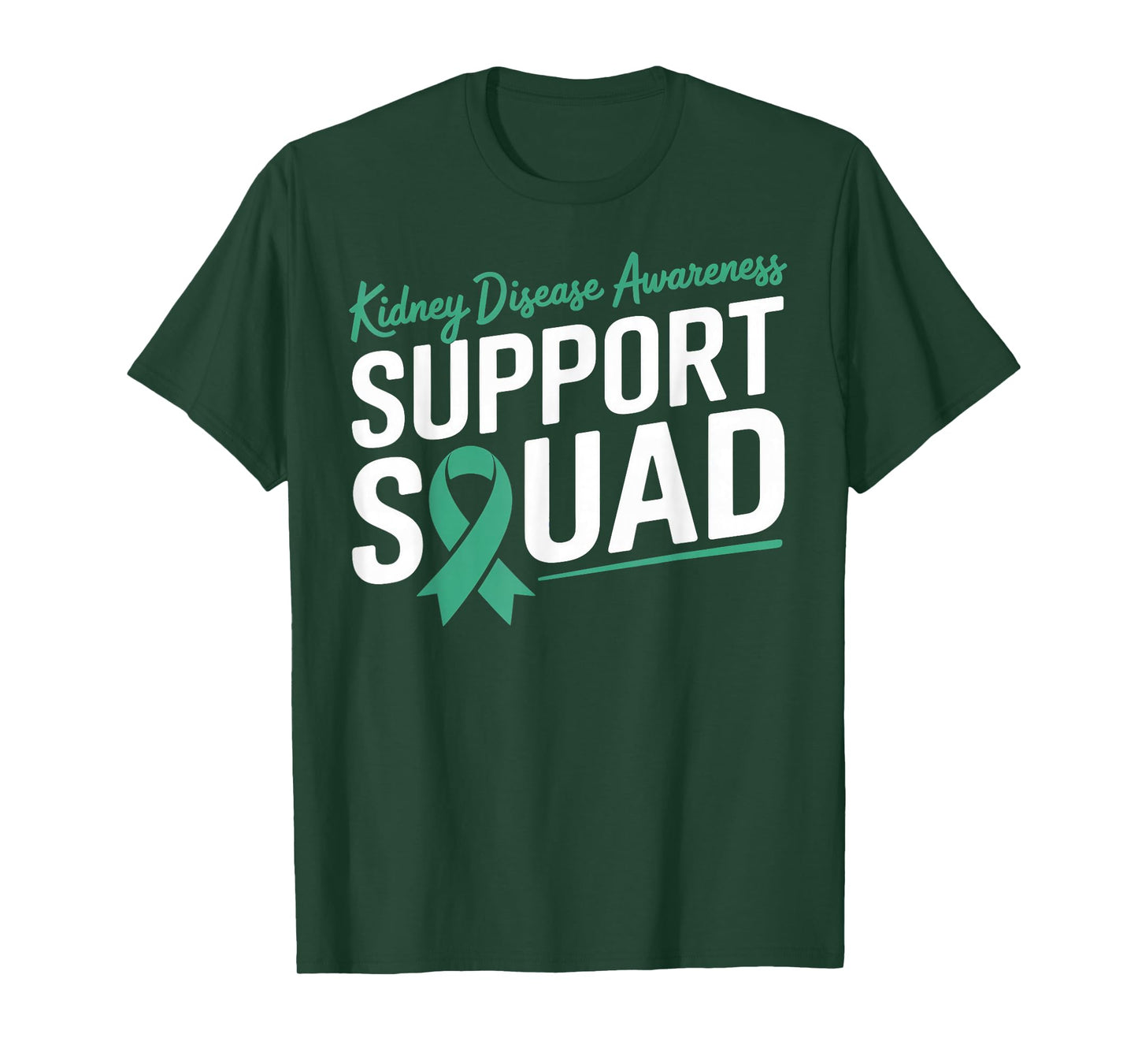 Green Ribbon Support Squad for Kidney disease Awareness T-Shirt