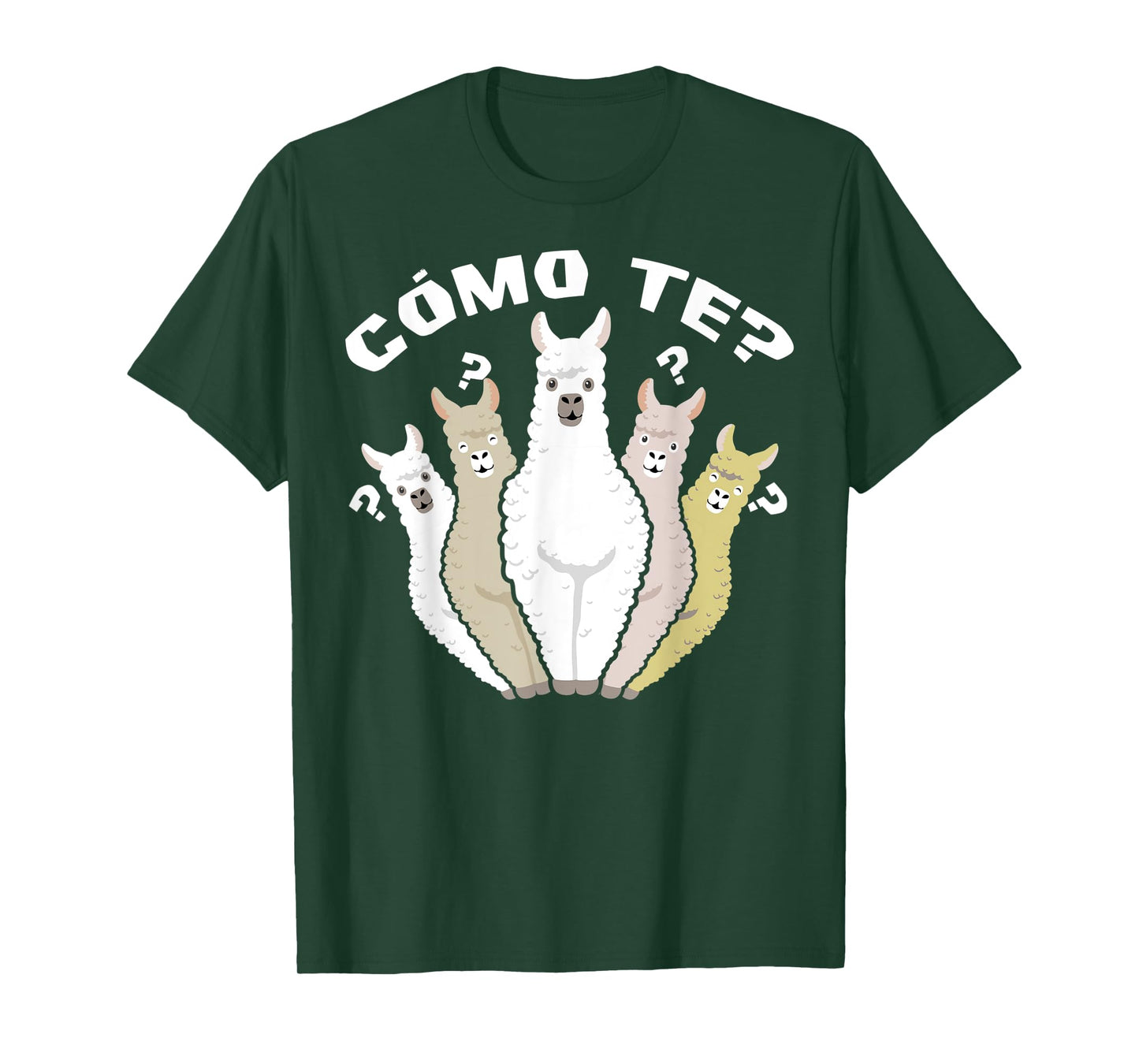 Funny Spanish gift, Como Te Llama, Llama design T-Shirt