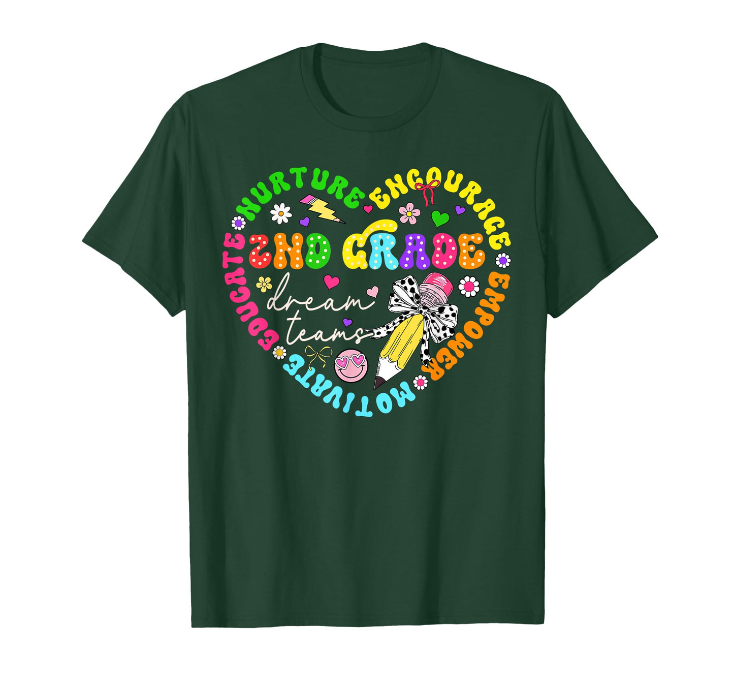 Second Grade Dream Team Teacher Women Girl Back To School T-Shirt