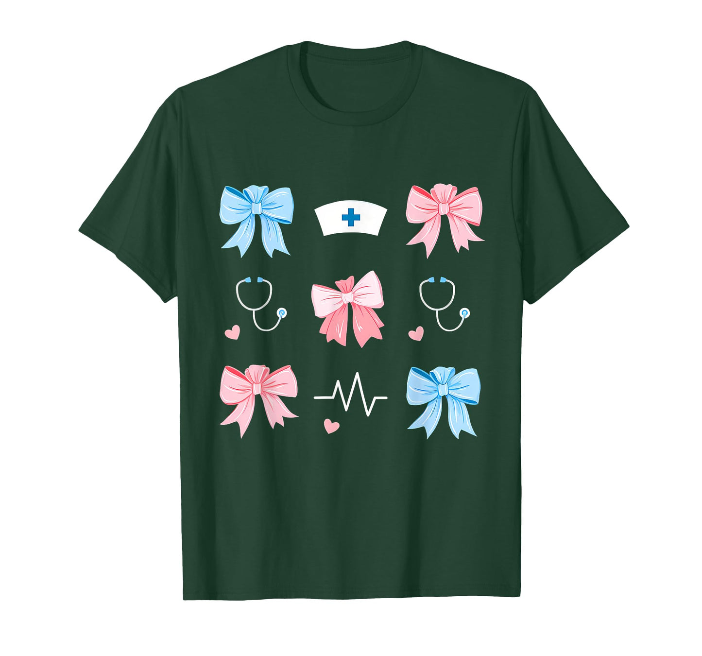 Pink Nurse Stethoscope Aesthetic Coquette T-Shirt