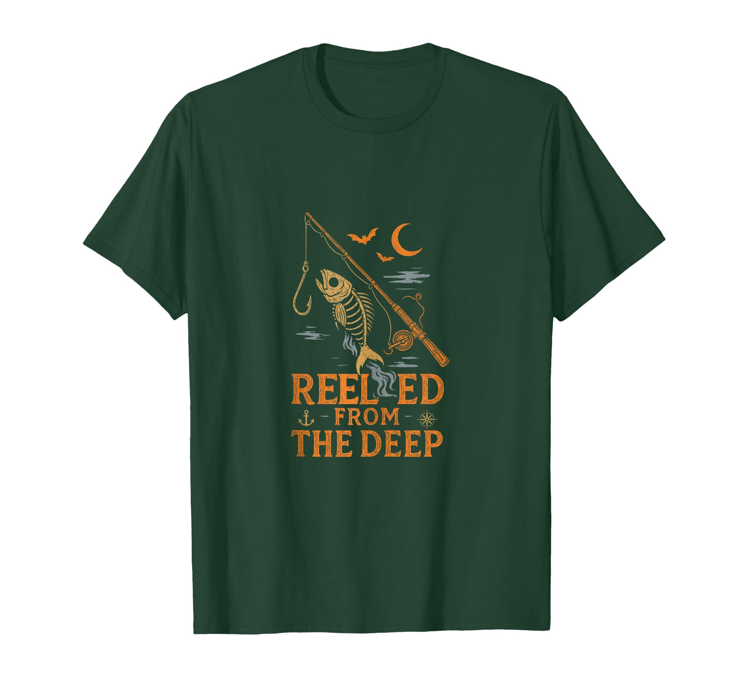 Reeled from The Deep Scary Fish Retro Halloween Fishing Tank Top