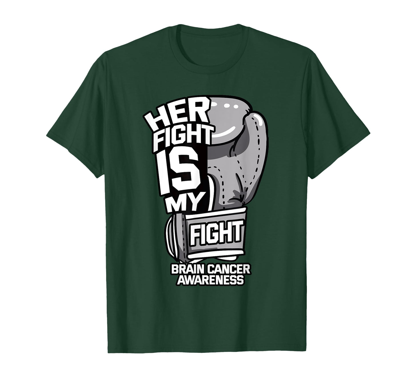 Her Fight Is My Fight Brain Cancer Intracranial Neoplasm T-Shirt