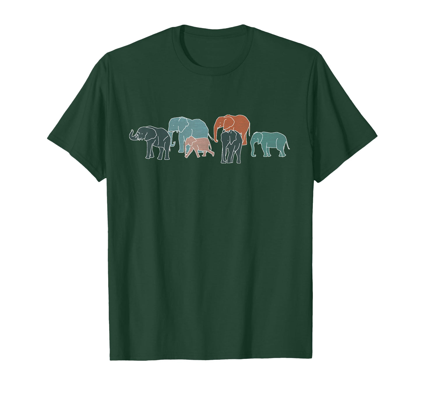Thimbleberry African Shirts Herd of Elephants T-Shirt for Africa and Elephant Lovers T-Shirt