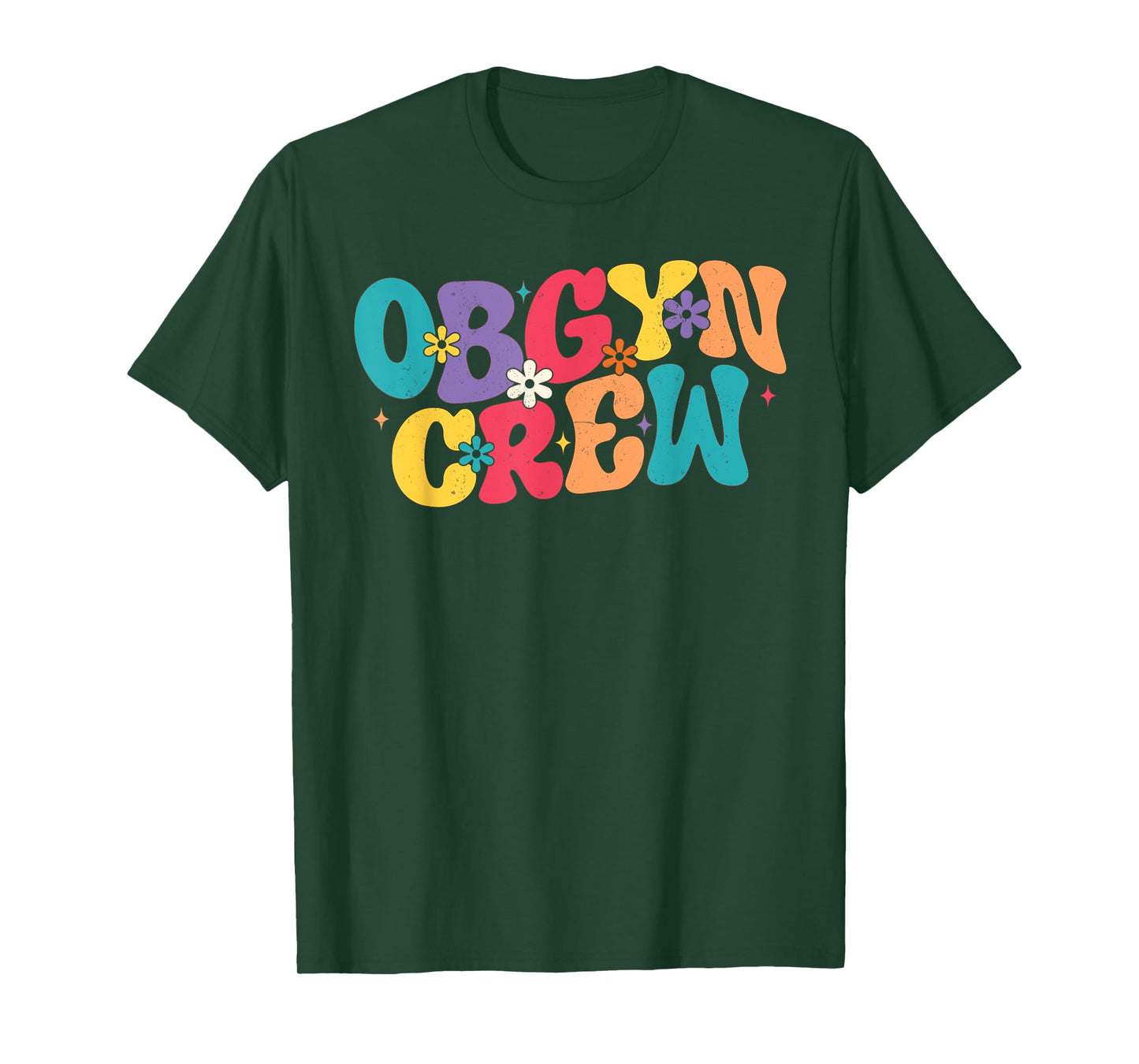Retro Groovy Obgyn Crew Nurse For Obstetrician Gynecologist T-Shirt