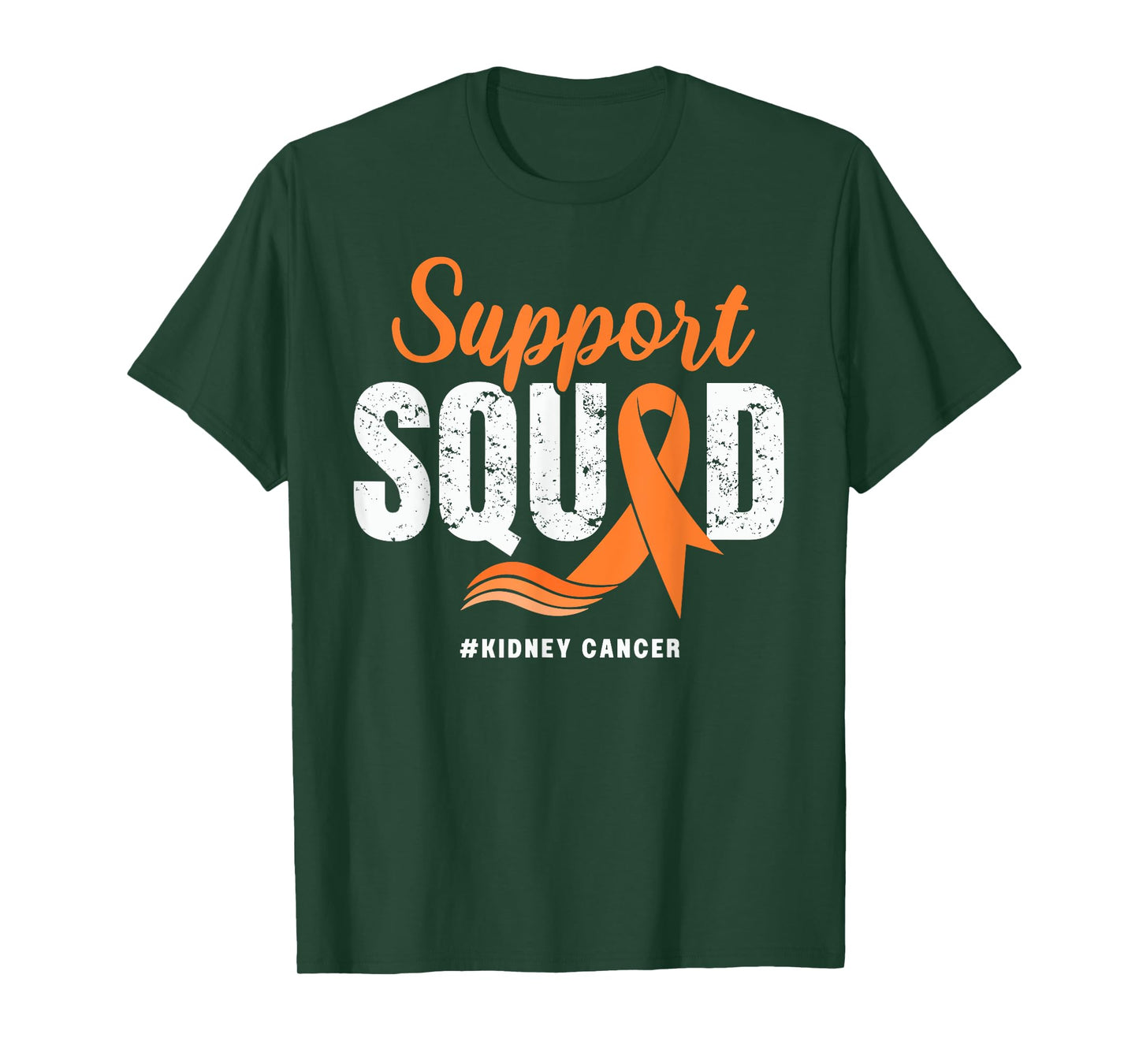 Kidney Cancer Support Squad Orange Ribbon Cancer awareness T-Shirt