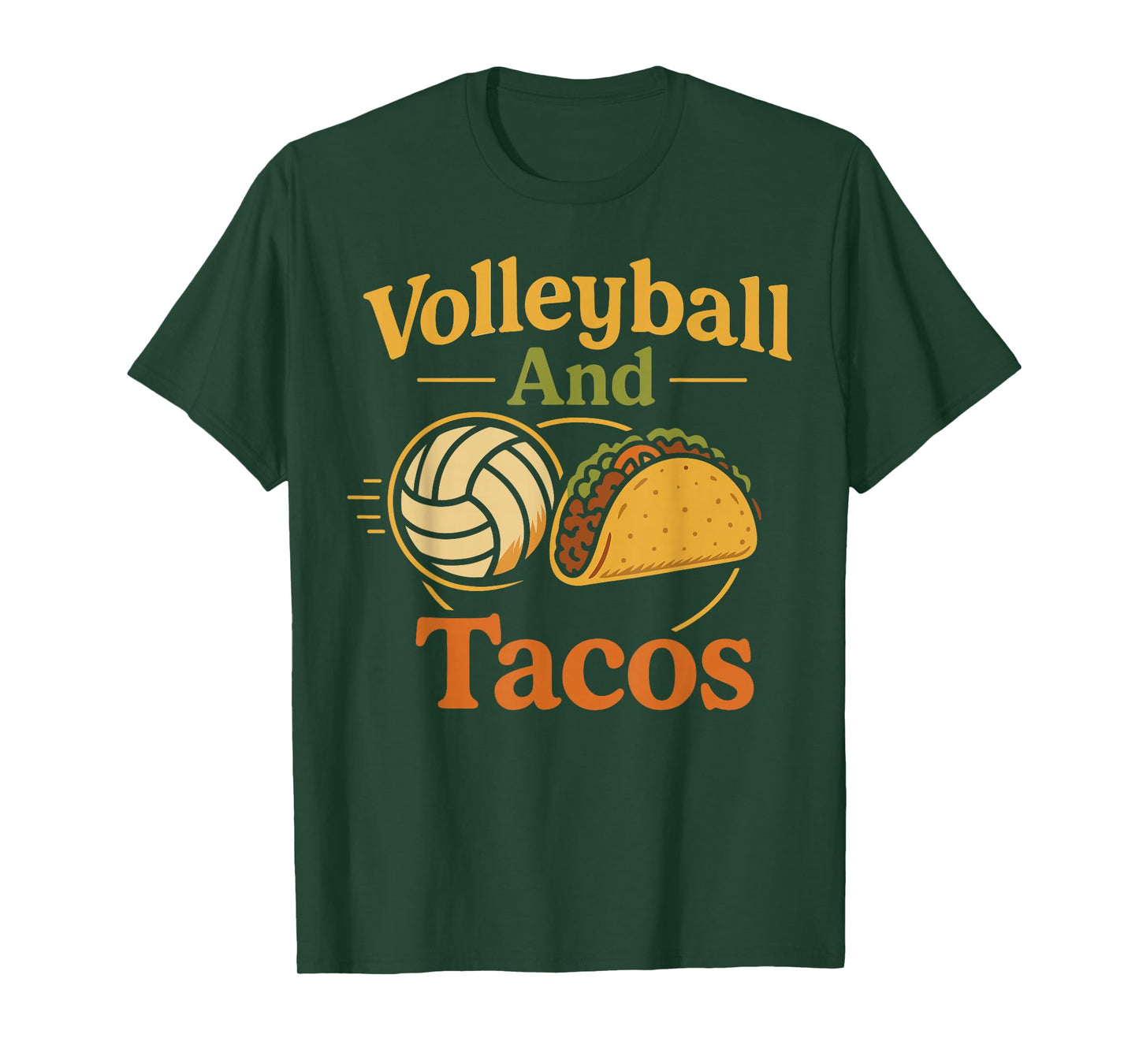 Volleyball Player Team Taco Vintage Retro Volleyball and T-Shirt