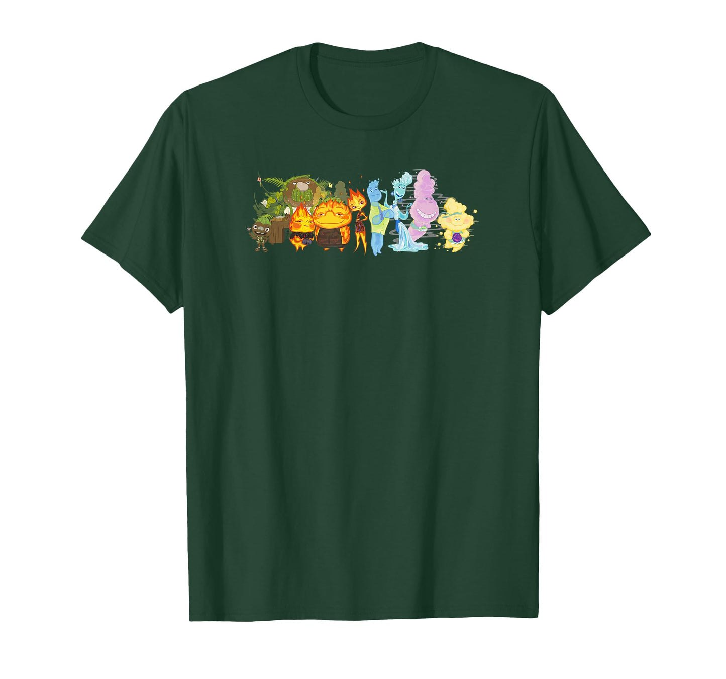 Disney Pixar Elemental All Four Elements Cast Group Shot T-Shirt