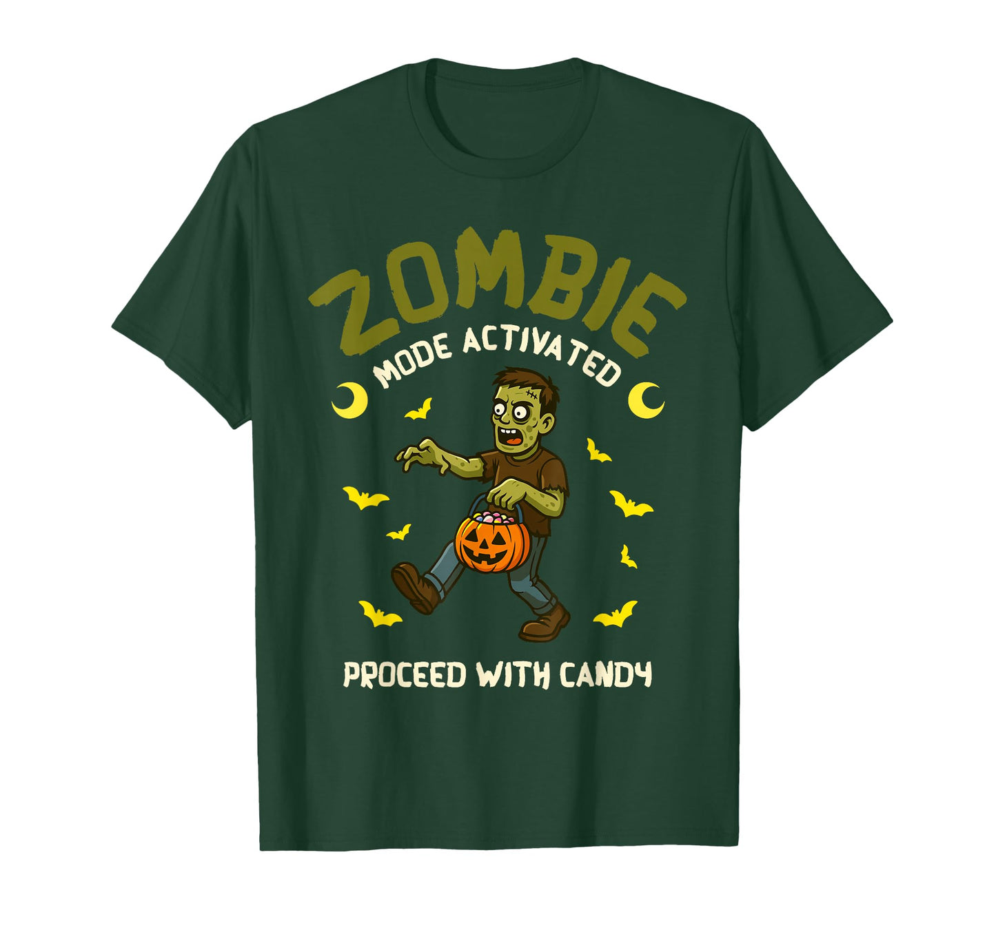Zombie Mode Activated Halloween Spooky Haunted Season T-Shirt