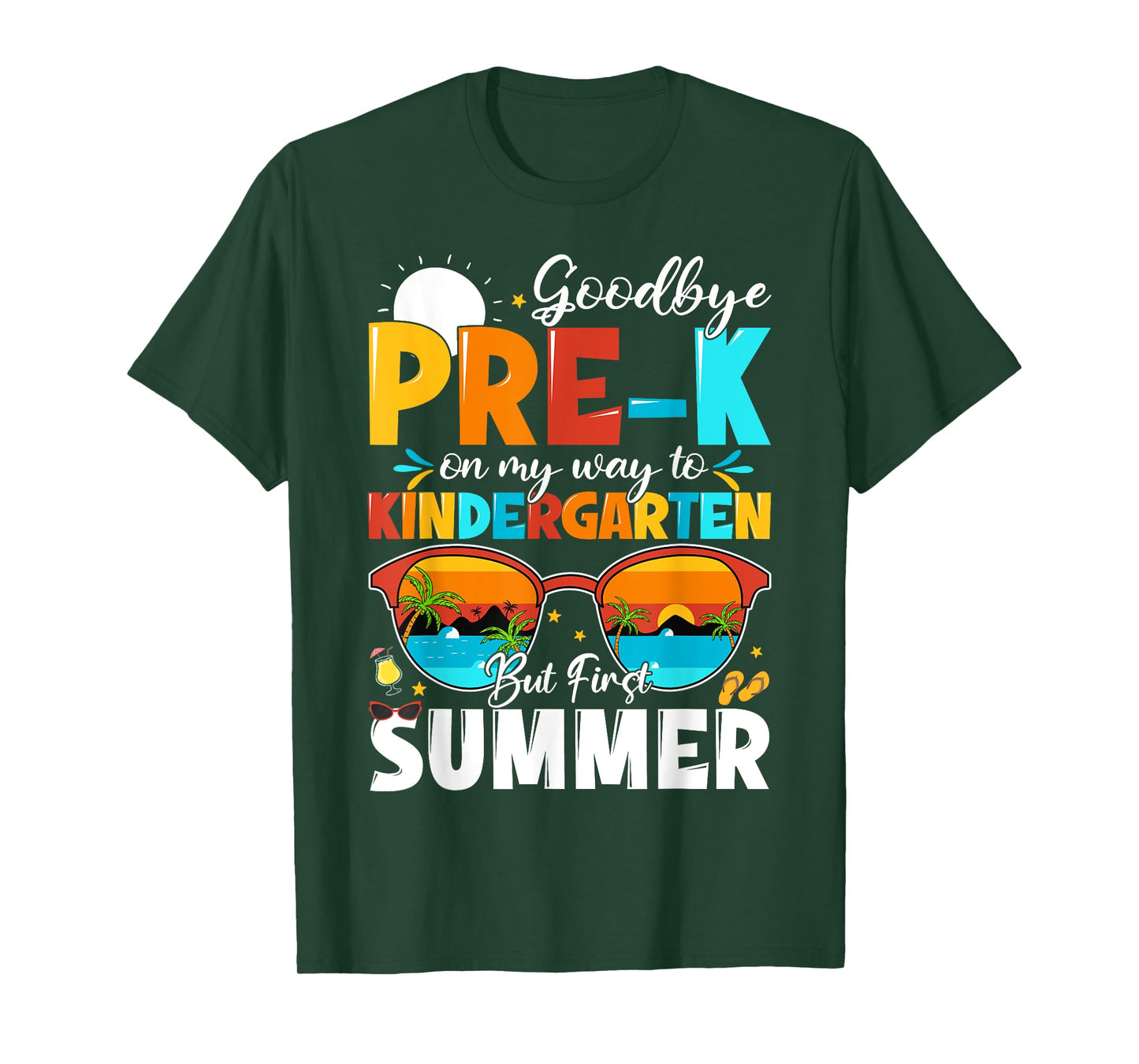Goodbye Pre-k Graduation To Kindergarten Hello Summer Kids T-Shirt
