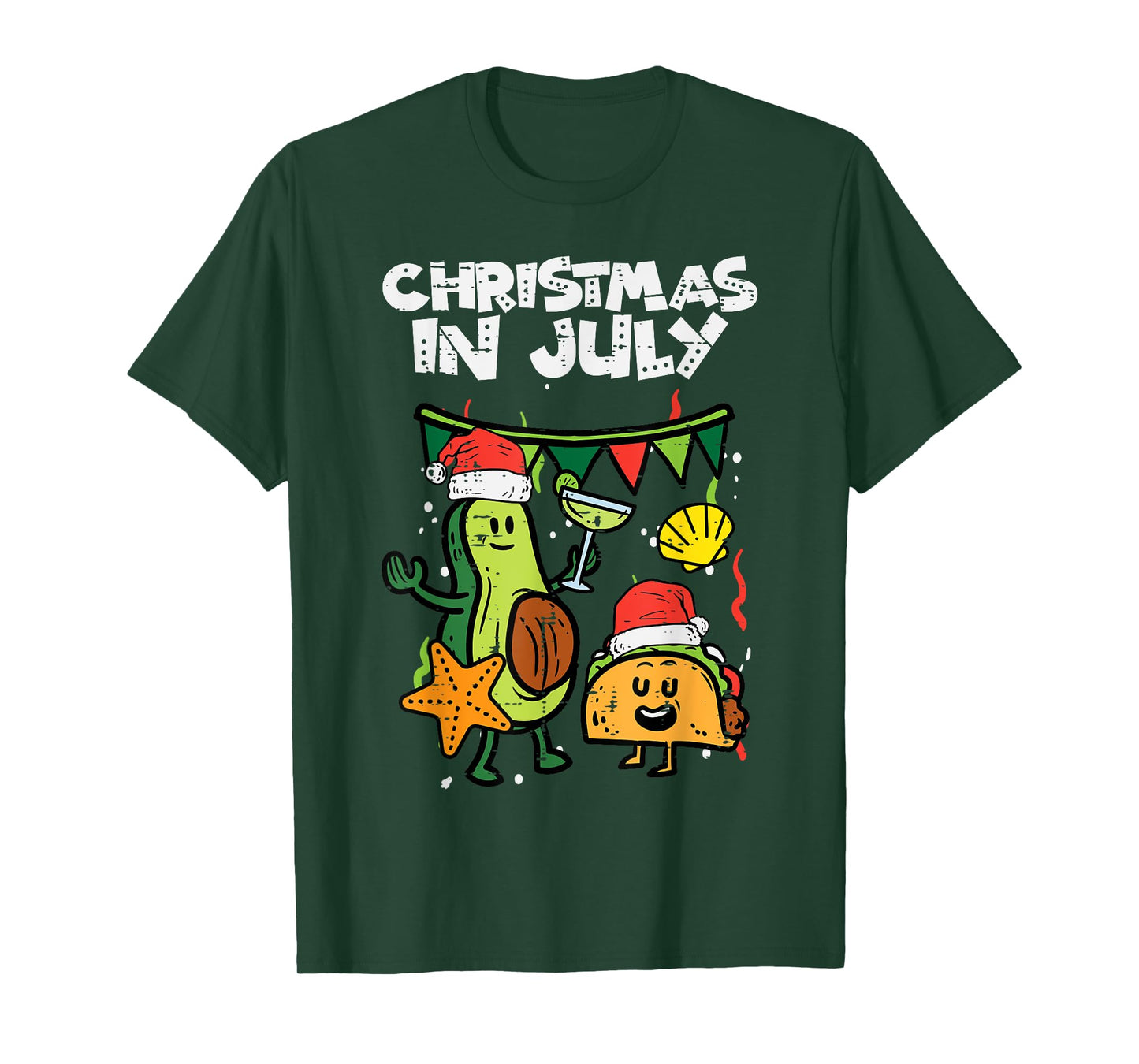 Christmas In July Avocado Taco Summer Mexican Men Women Kids T-Shirt