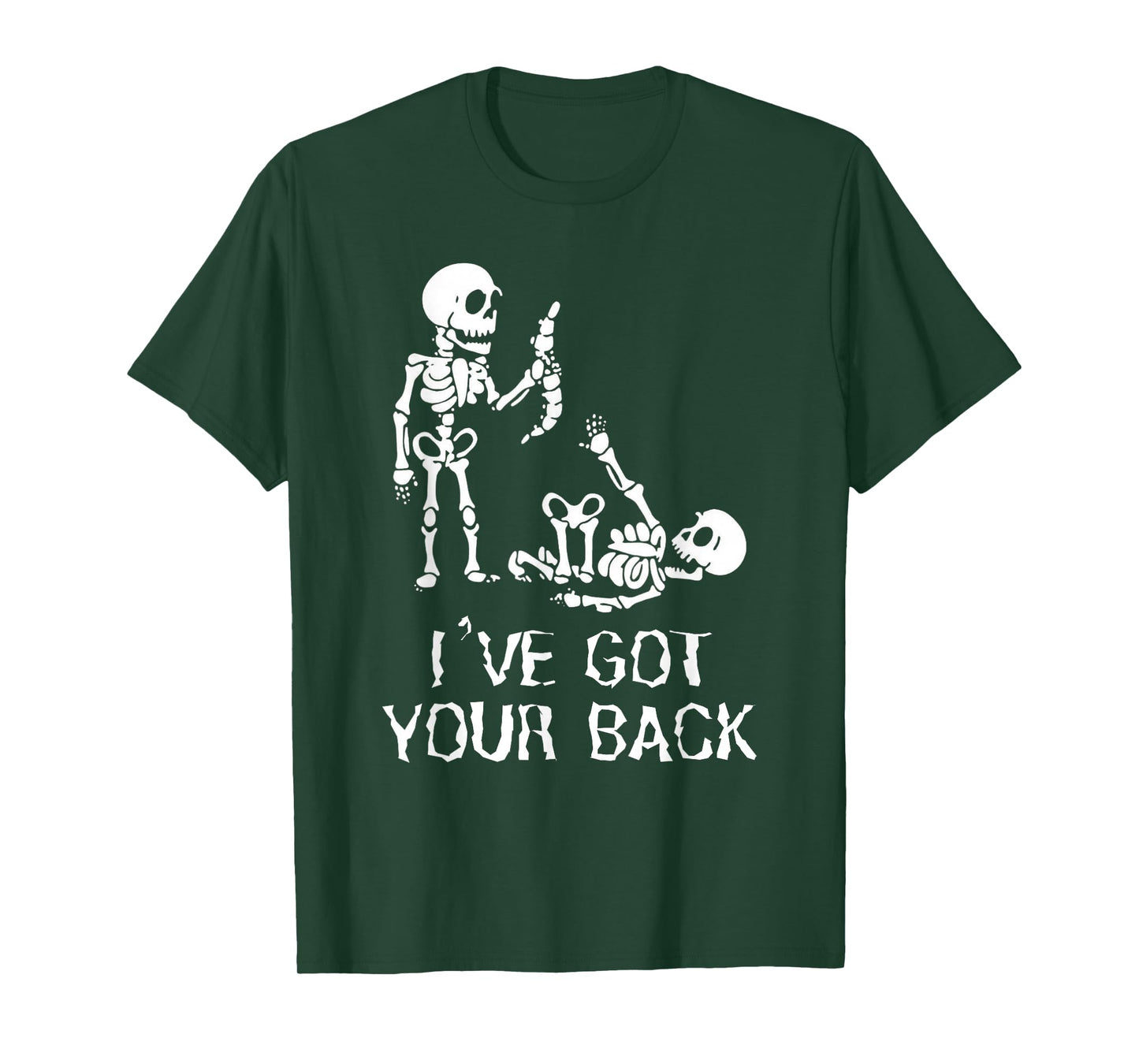 Halloween I've Got Your Back Skeleton Skull Men Women Kids T-Shirt