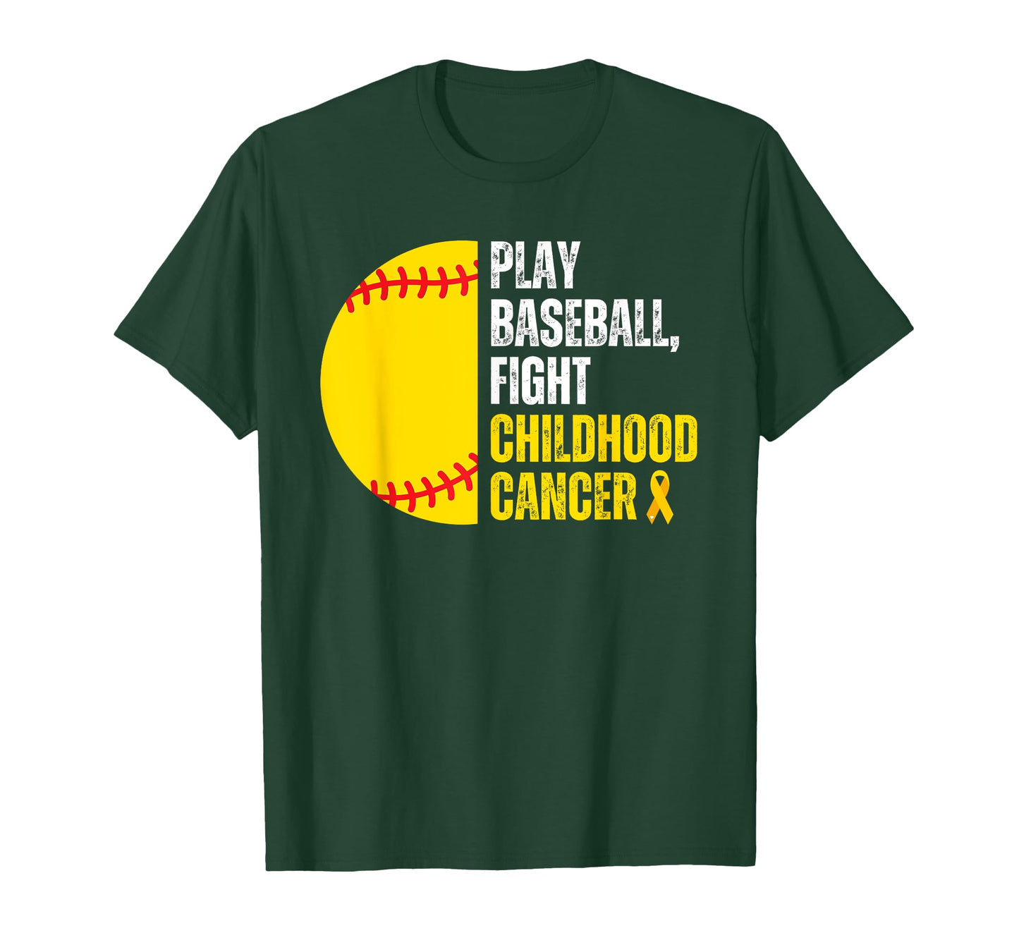 Baseball Player Ball Lovers Childhood Cancer Awareness Month T-Shirt