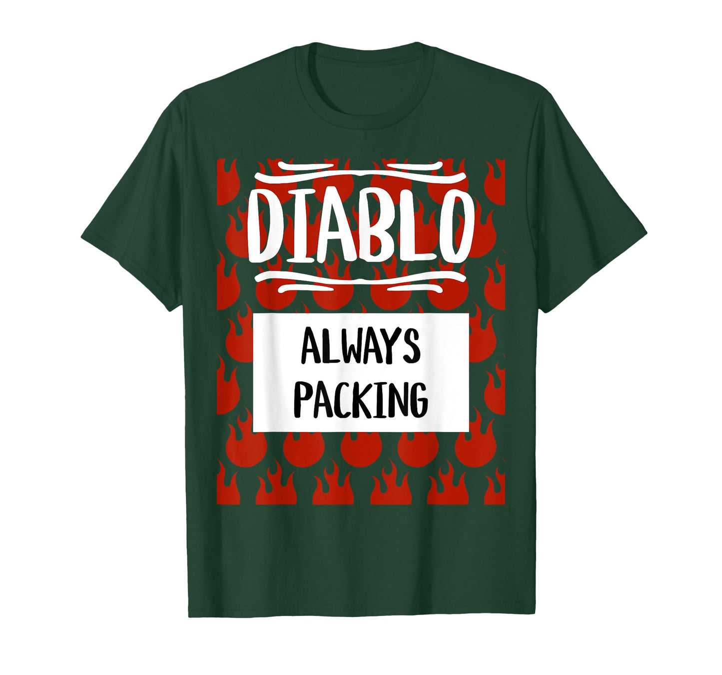 Diablo Hot Sauce Packet Group Halloween Costume Matching T-Shirt