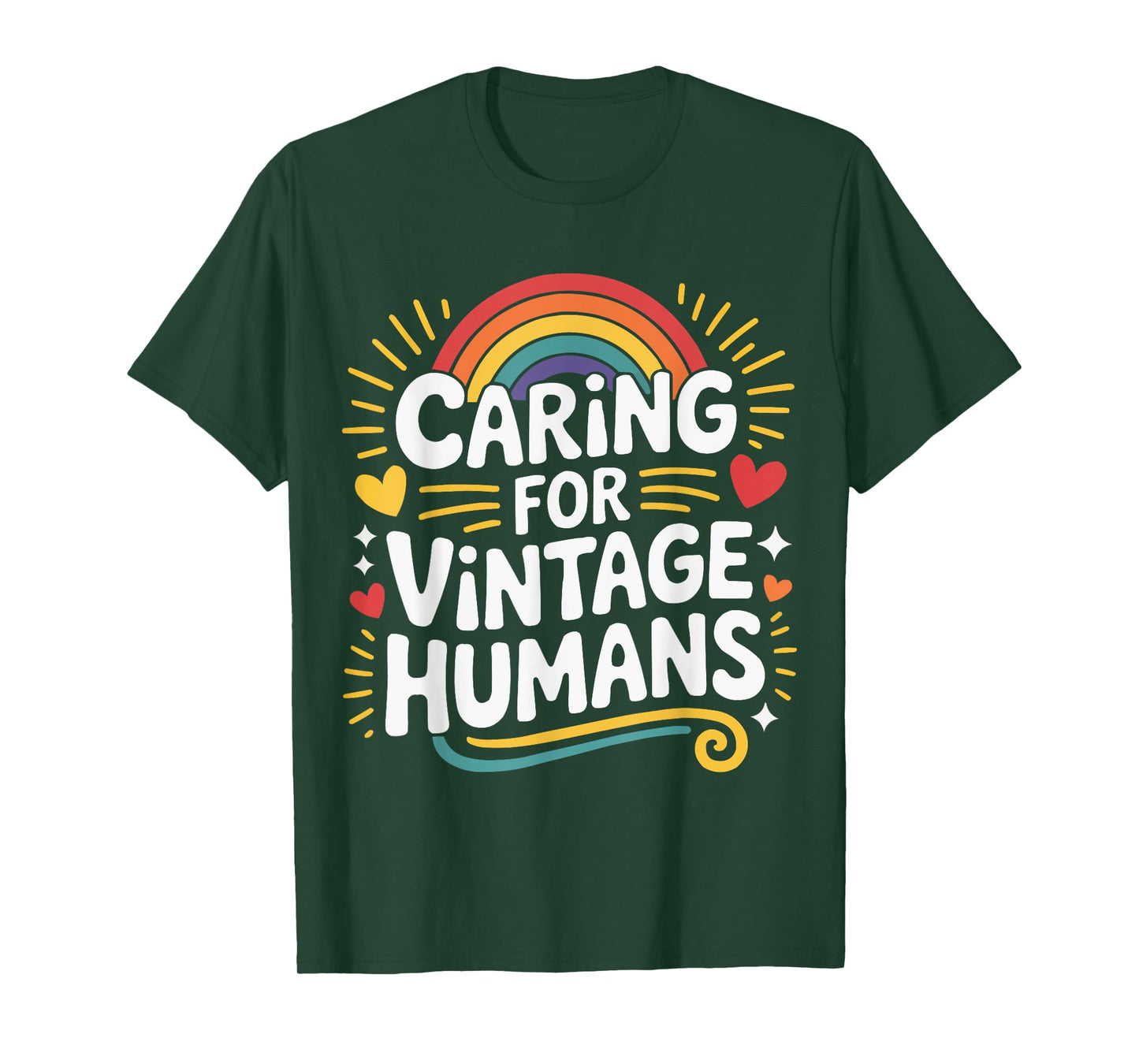 Retro Geriatric Nurse Nurses Cute Rainbow Nursing T-Shirt