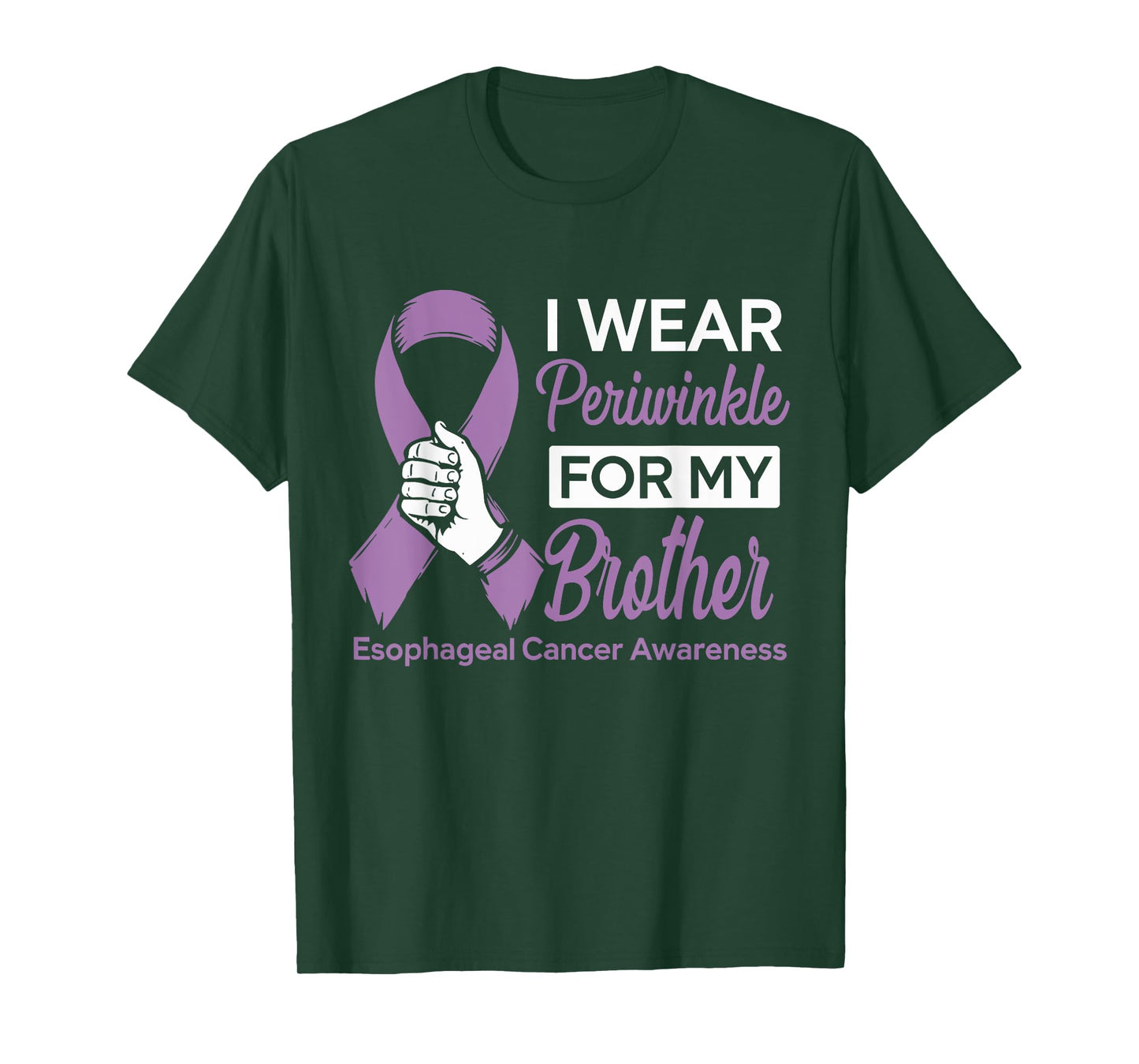 I Wear Periwinkle For My Brother Esophageal Cancer Ribbon T-Shirt