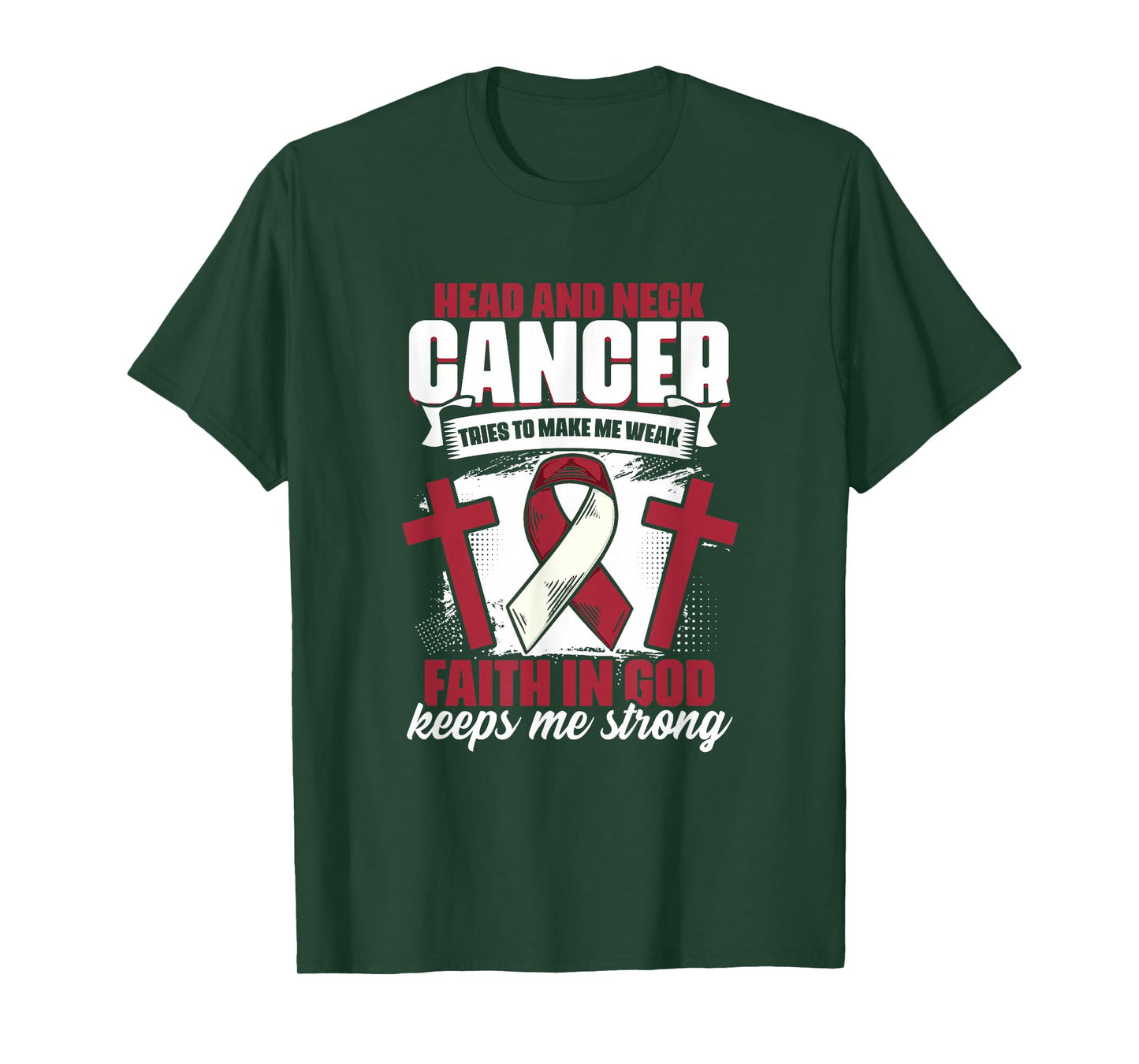 Faith In God - Oral Throat Head And Neck Cancer Awareness T-Shirt
