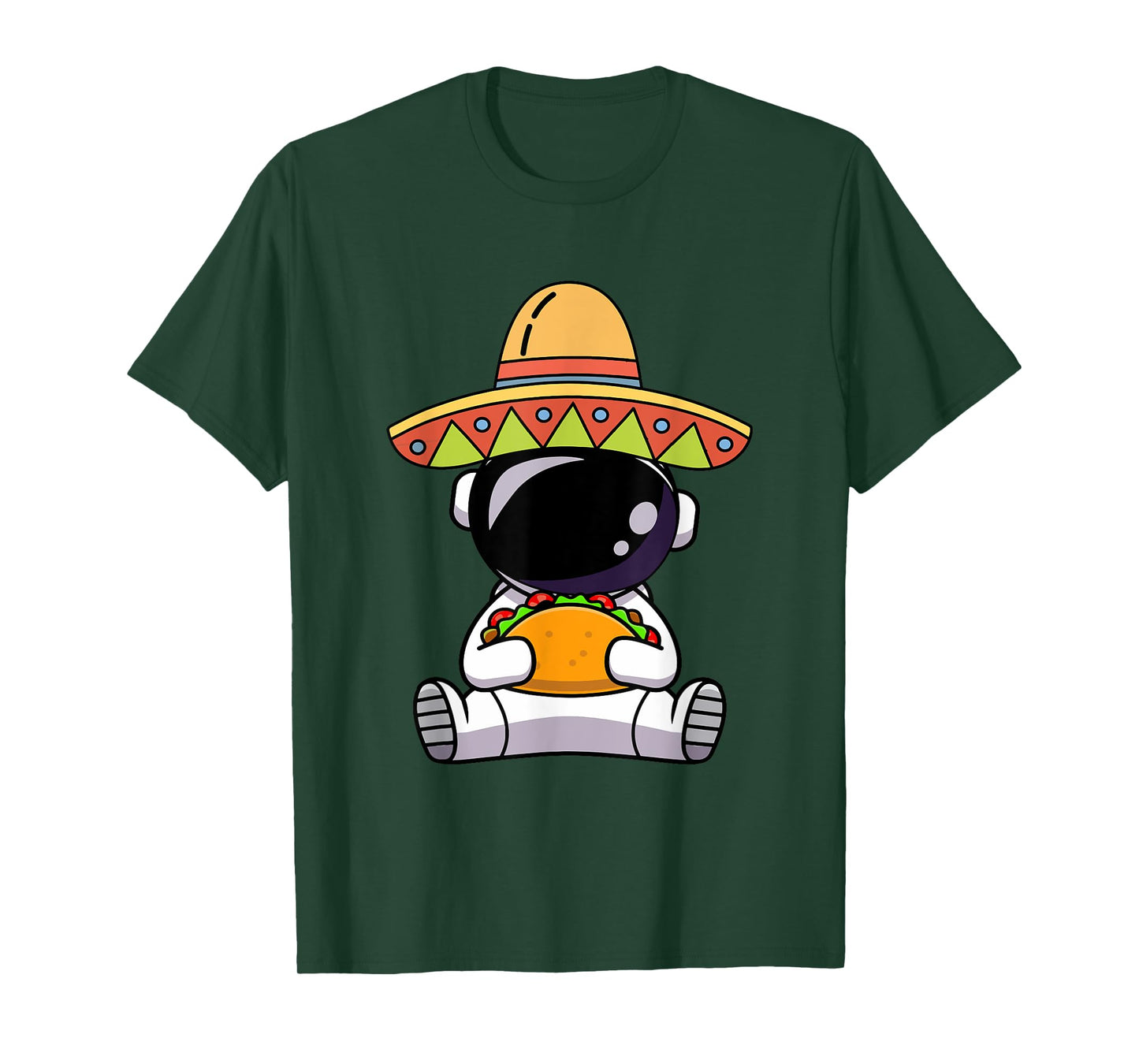 Astronaut Eating Tacos Funny Cinco De Mayo Space Mexican T-Shirt