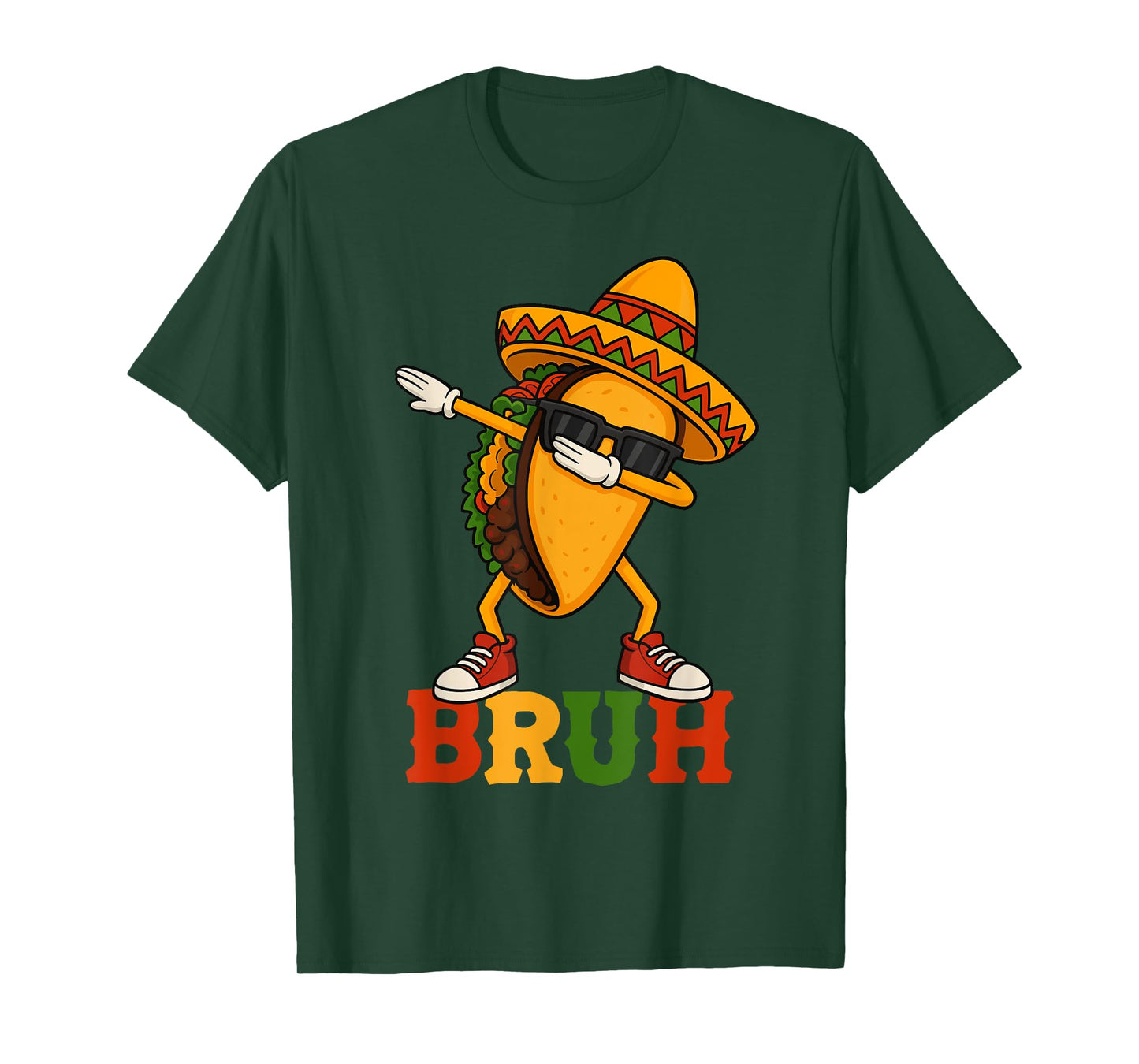 Bruh Dabbing Taco Outfit Boys Kids Men Cinco De Mayo T-Shirt