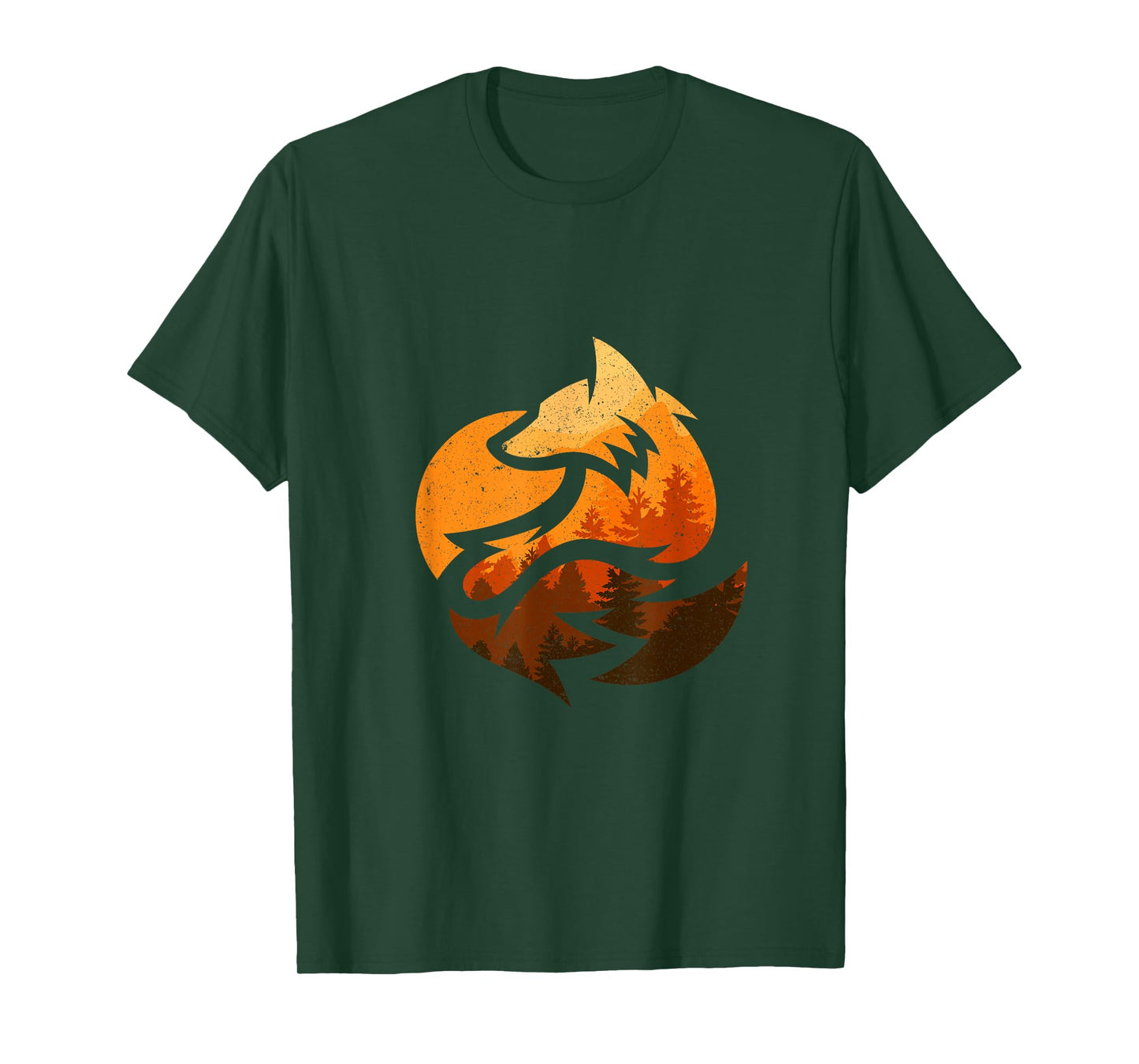 Fox Animal Design Gifts with Nature Trees Hunting T-Shirt