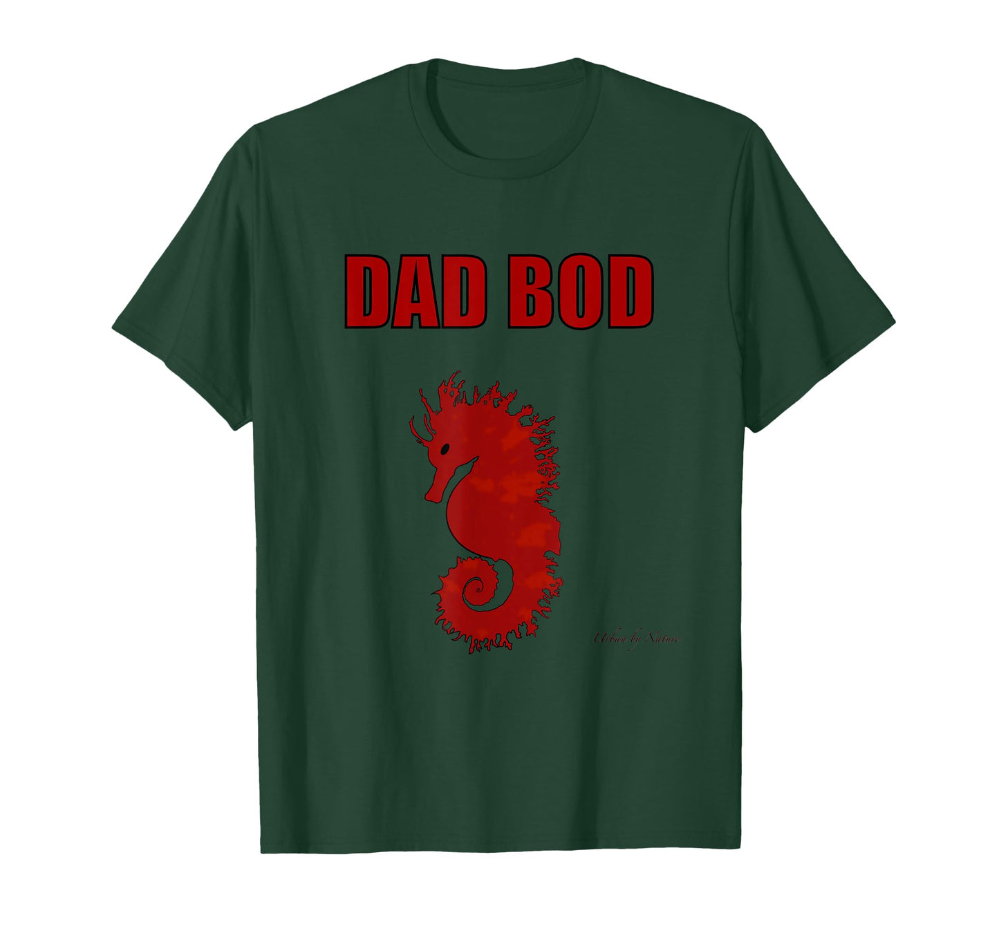 Mens Dad Bod Dad Gifts Male Seahorse Father Figure marine ocean T-Shirt