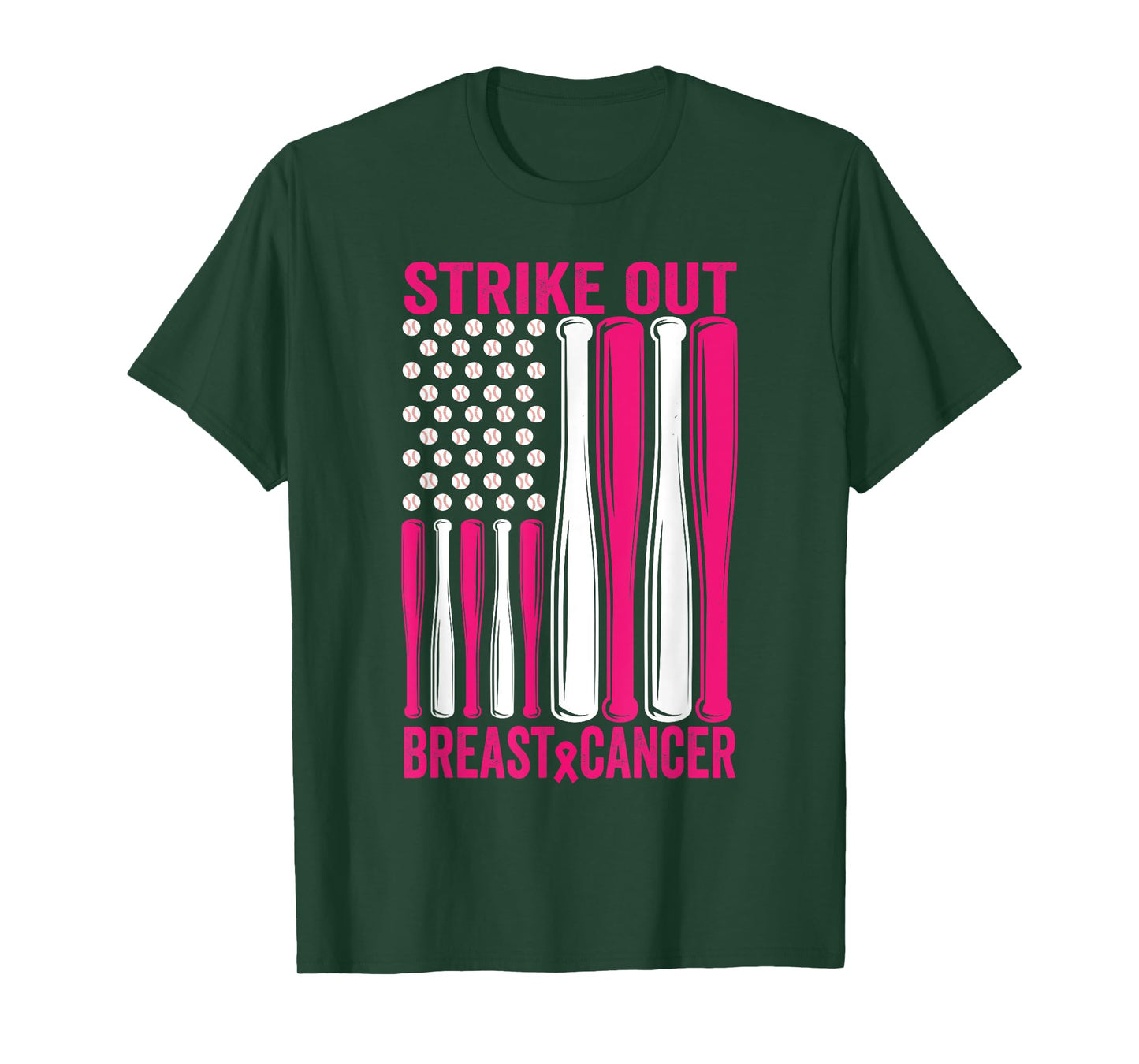 Strike Out Softball Breast Cancer Awareness T-Shirt