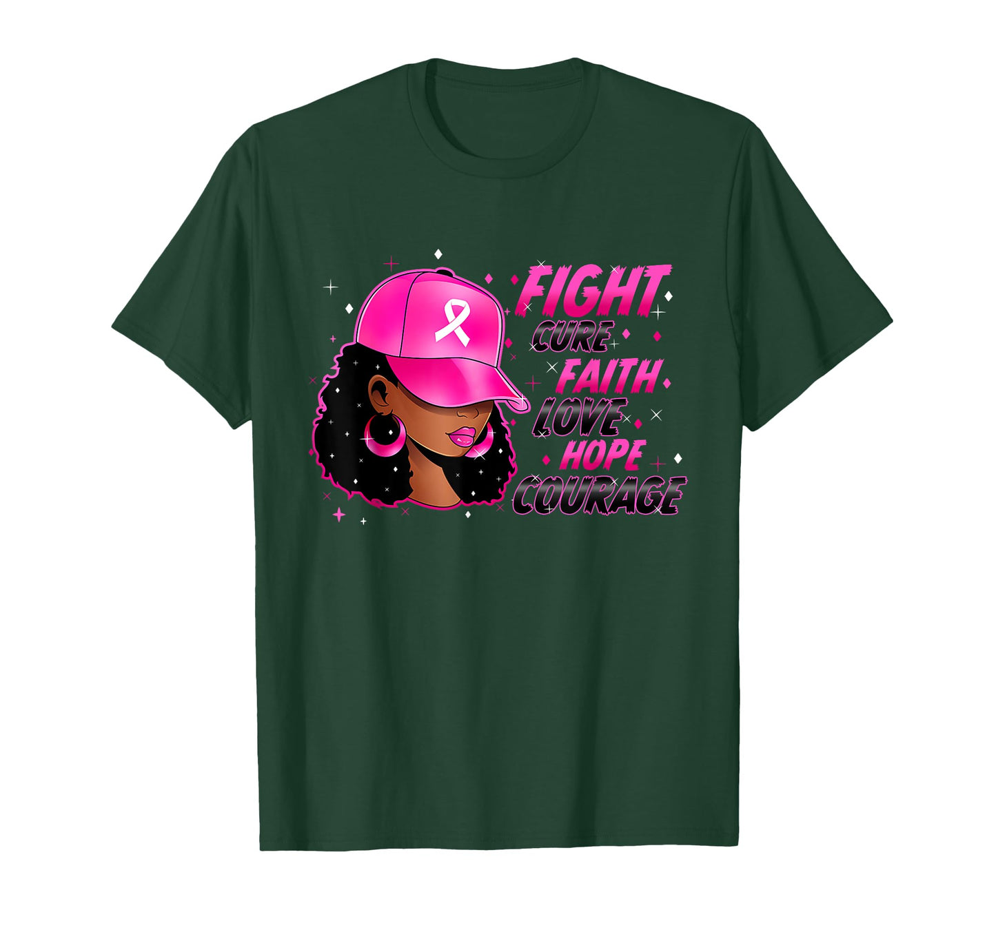 Breast Cancer Awareness Fight Faith Cure Love Hope Courage T-Shirt