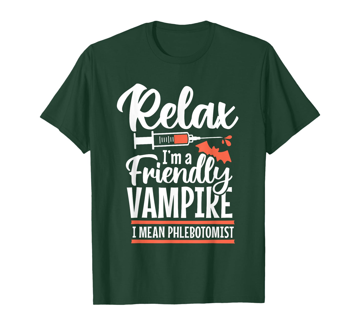 Funny Vampire Phlebotomist Phlebotomy Technician Tech Nurse T-Shirt