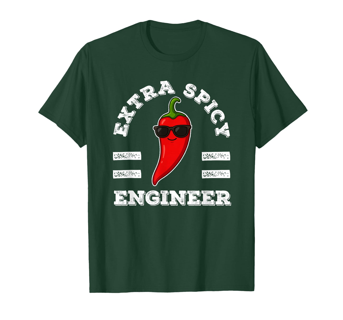 Extra Spicy Engineer Mens Foodie Humor Hot Chili Pepper Pun T-Shirt