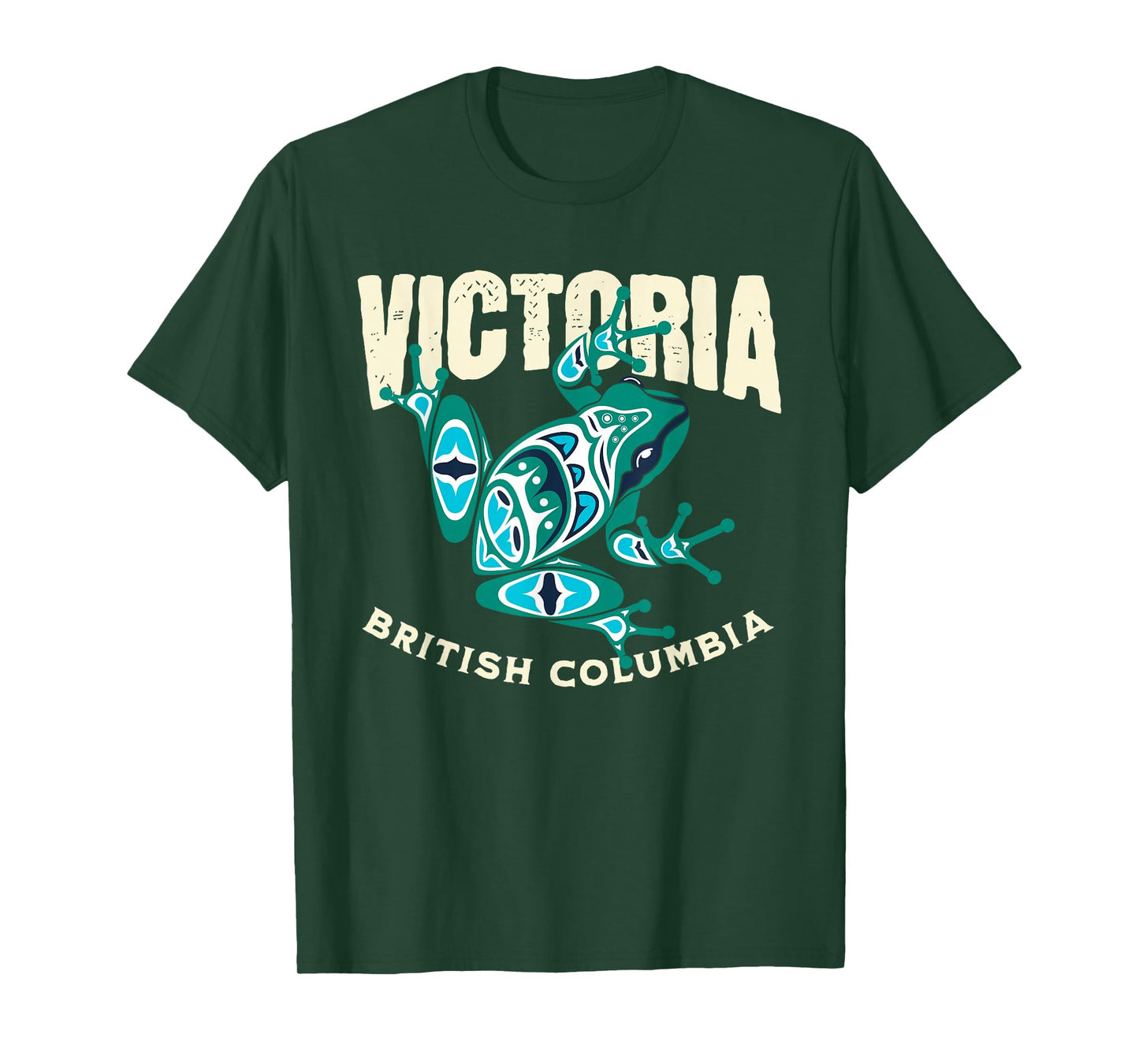 Victoria BC Frog Pacific Northwest Native T-Shirt