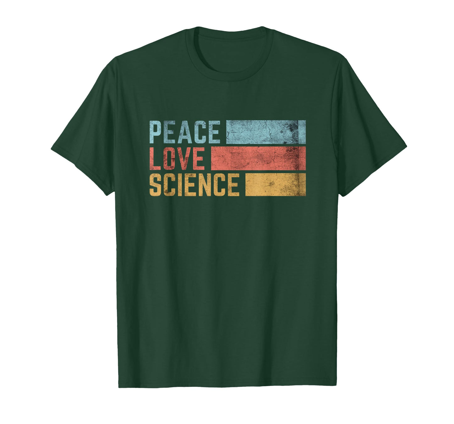 Peace Love Science Retro Vintage Chemistry Teacher Men Women Kids T-Shirt