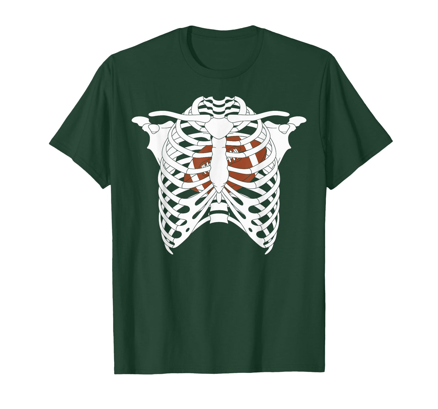 American Football Skeleton Halloween Costume Coach Player T-Shirt