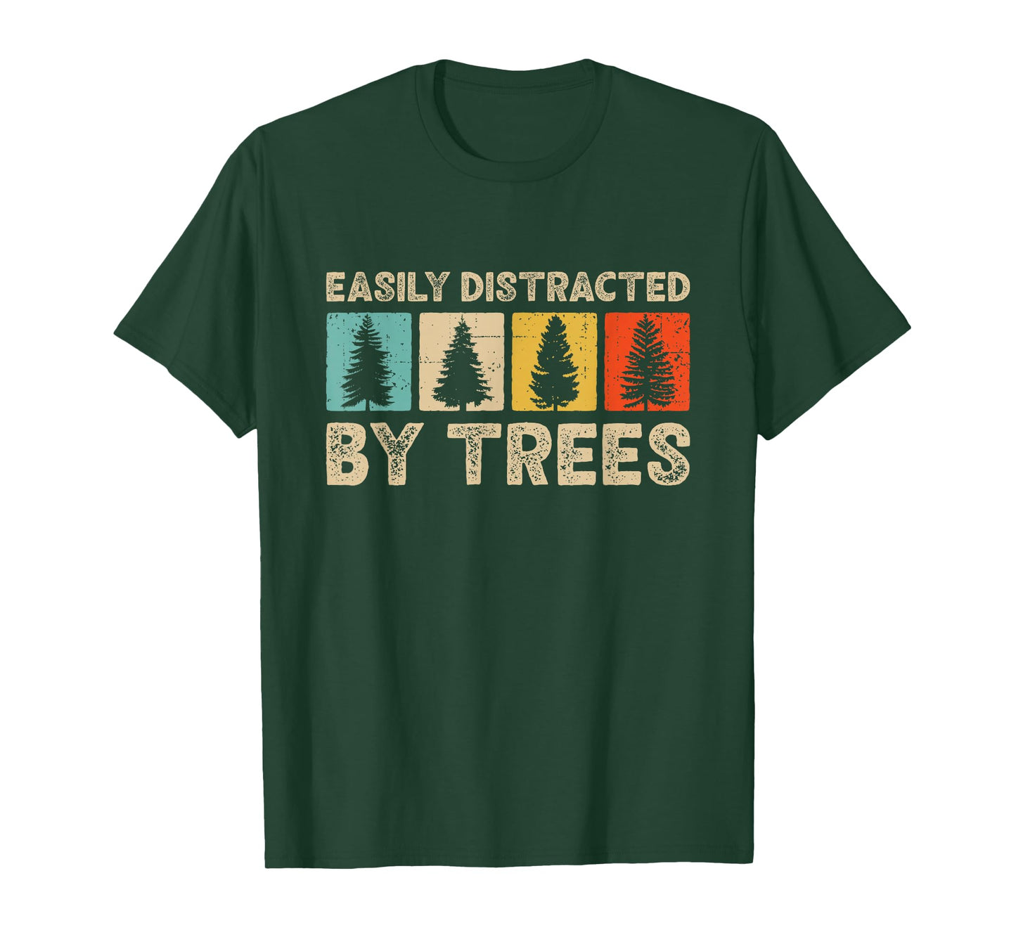 Easily Distracted By Trees Vintage Tree T-Shirt