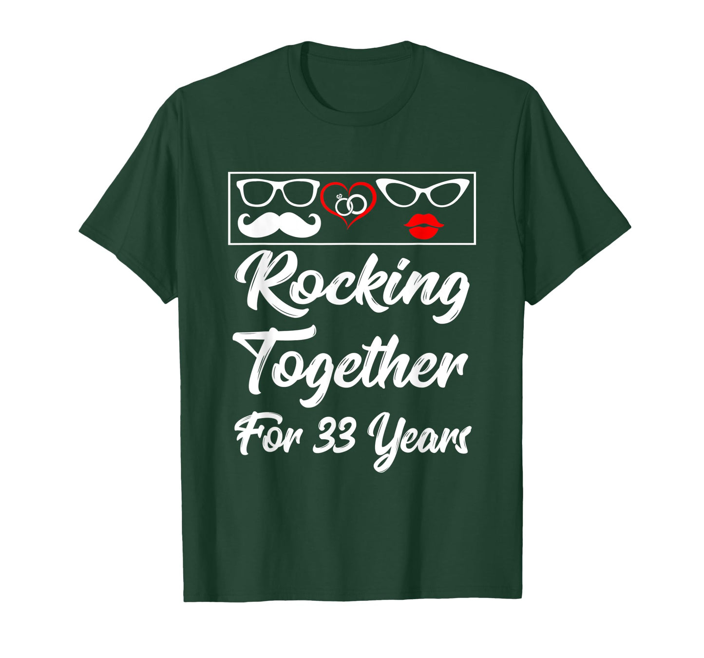 33rd Wedding Anniversary Rocking Together For 33 Years Shirt