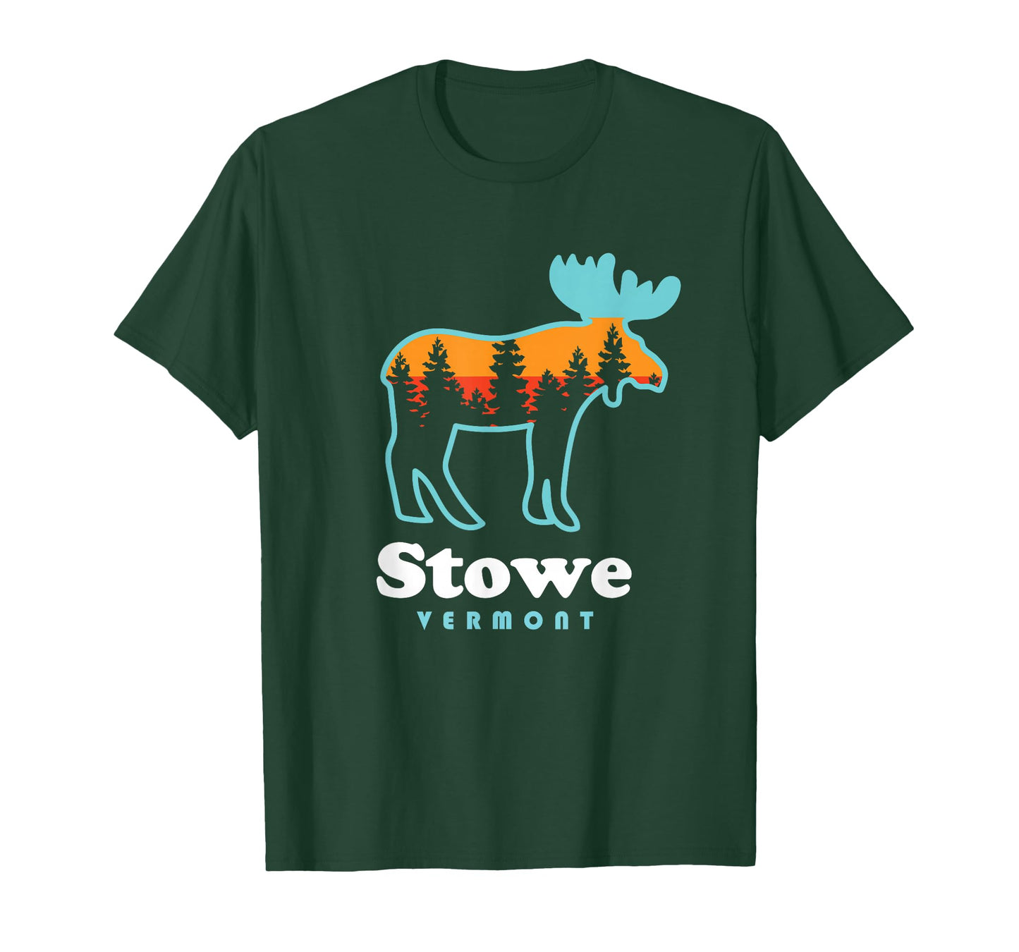 Stowe Vermont Skiing Mountains Stowe VT Moose T-Shirt