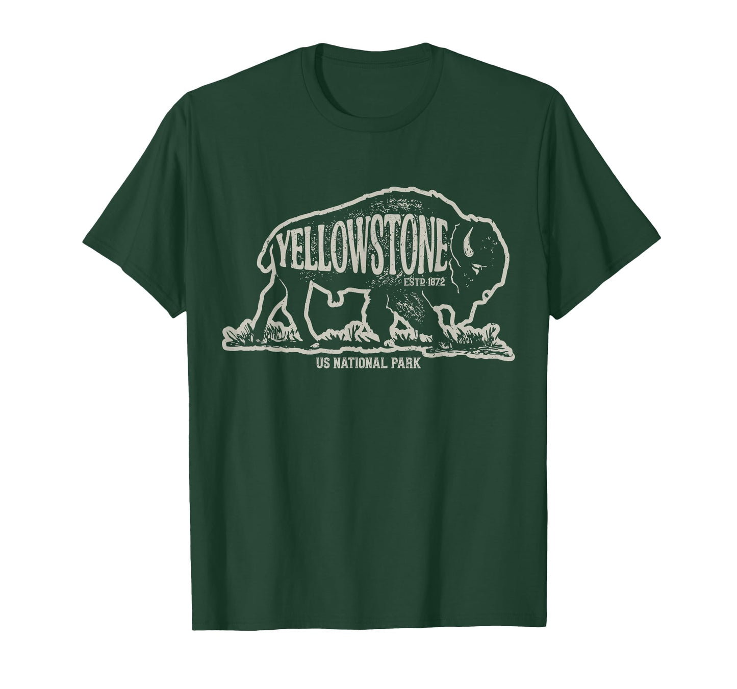 Yellowstone National Park T shirt US Bison Buffalo Vintage T-Shirt
