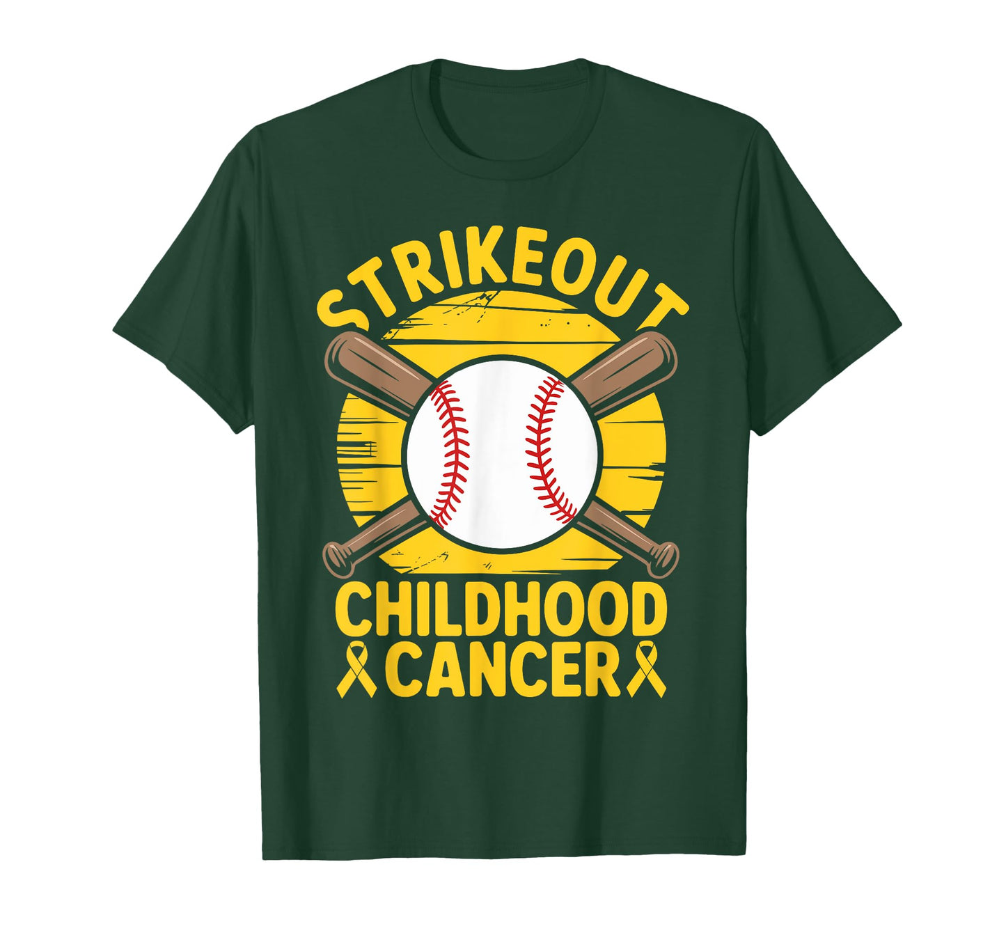 Strikeout Childhood Cancer Awareness Baseball Strike Out T-Shirt