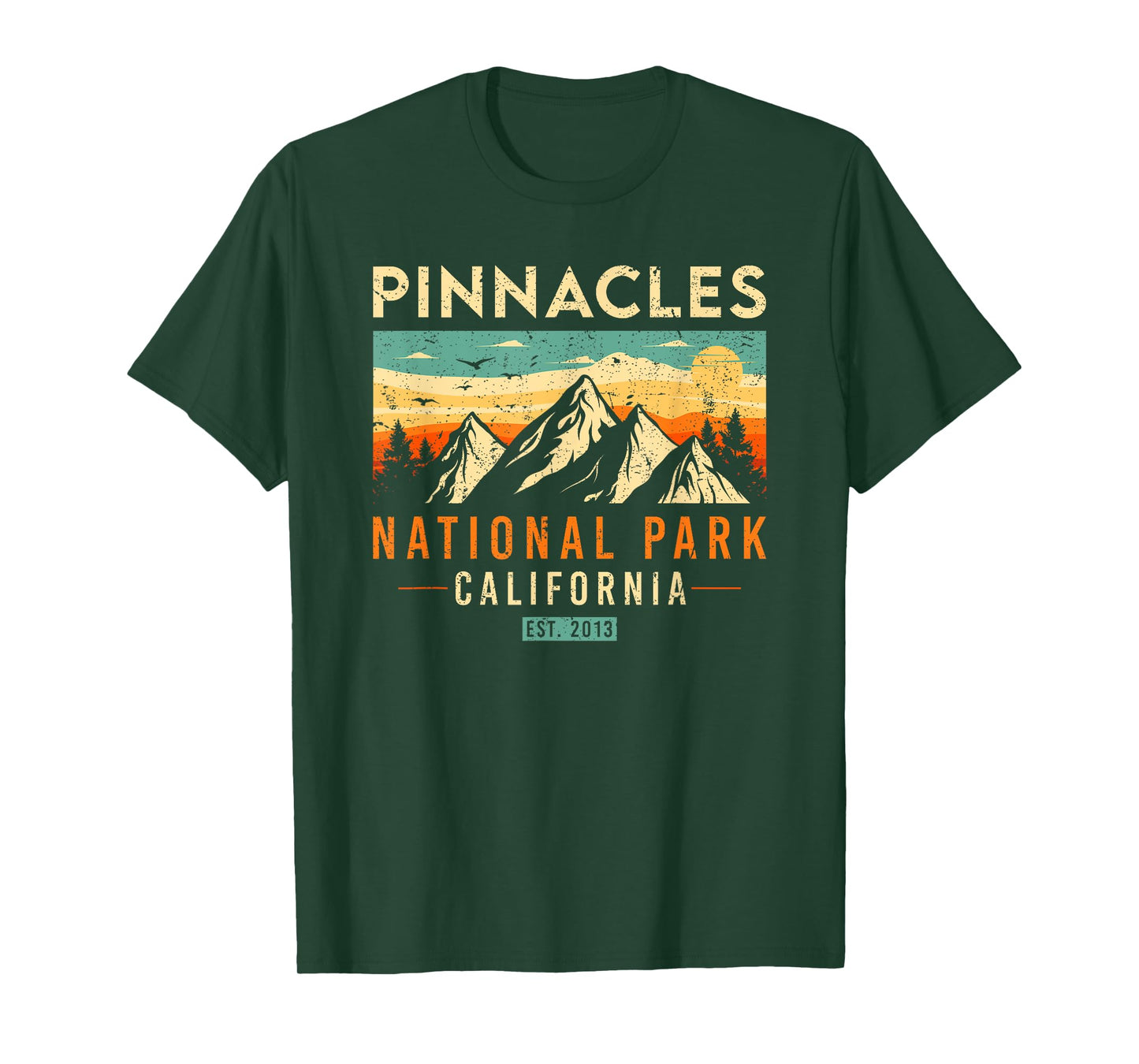 Pinnacles Est 2013 California Vintage Retro National Park T-Shirt