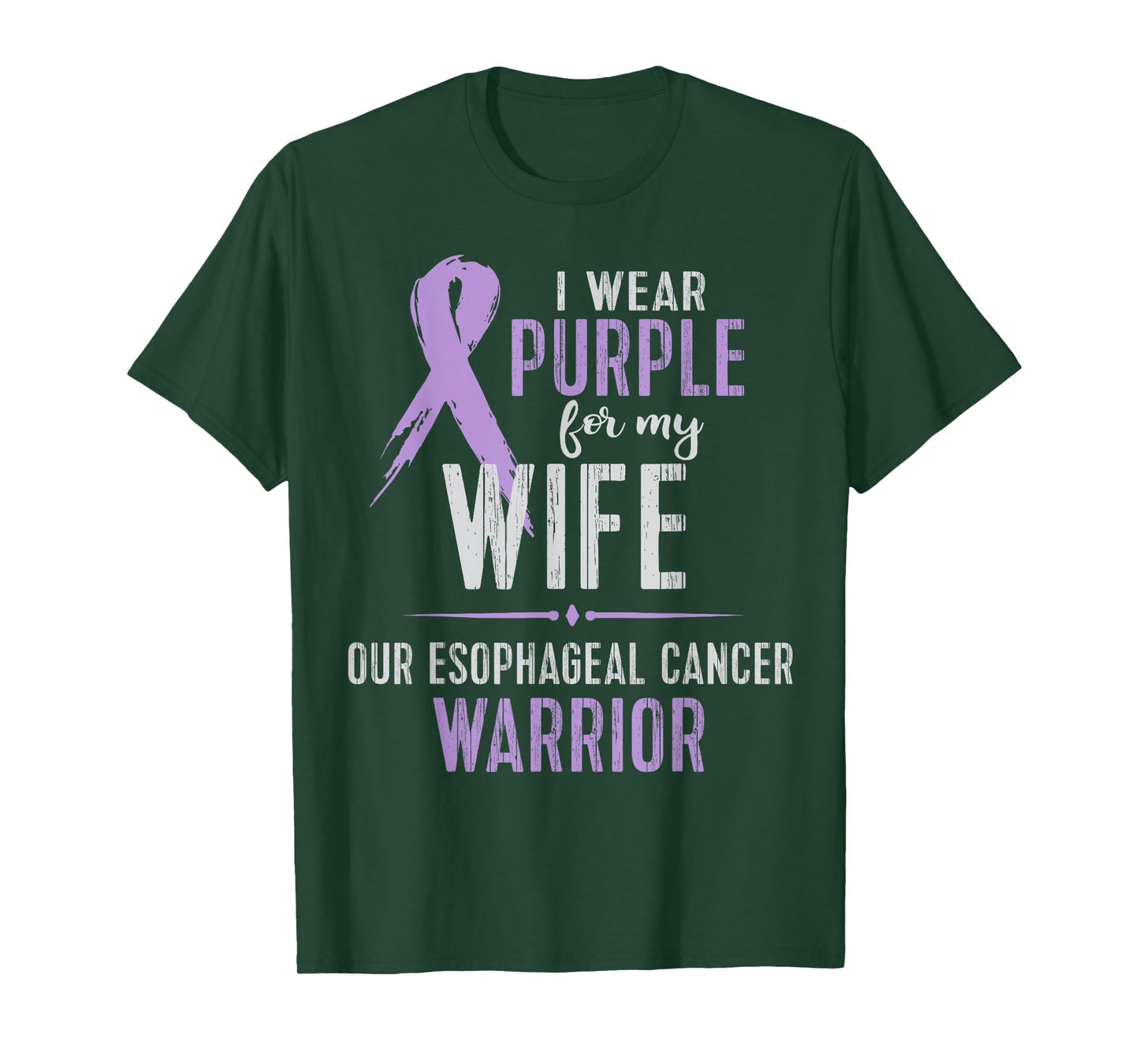 Esophageal Cancer Awareness TShirt My Wife Warrior Tee T-Shirt