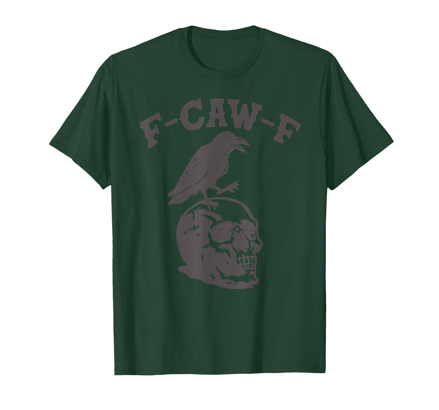 Halloween Crow F-Caw-F Caw Black Bird Joke Meme Women Men T-Shirt