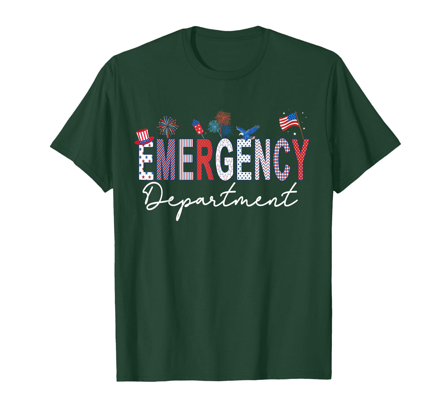 Emergency Department 4th of July USA Emergency Room Nurse T-Shirt