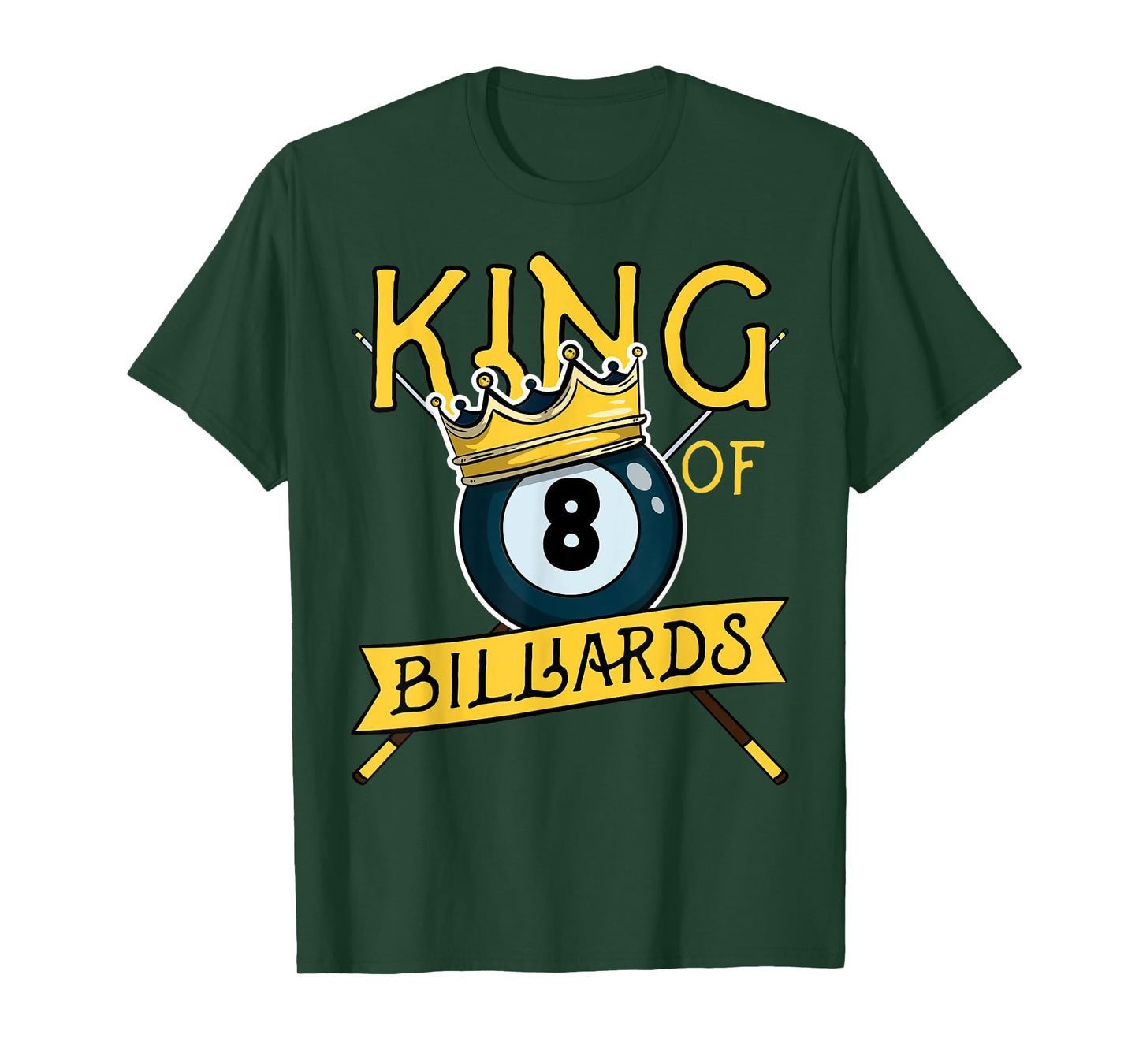 Pool Player 8 Ball Snooker Dad Joke Funny King Of Billiards T-Shirt